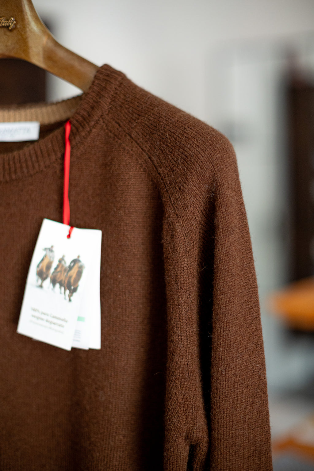 Brązowy Sweter z Wełny Wielbłądziej Baby Samarkand