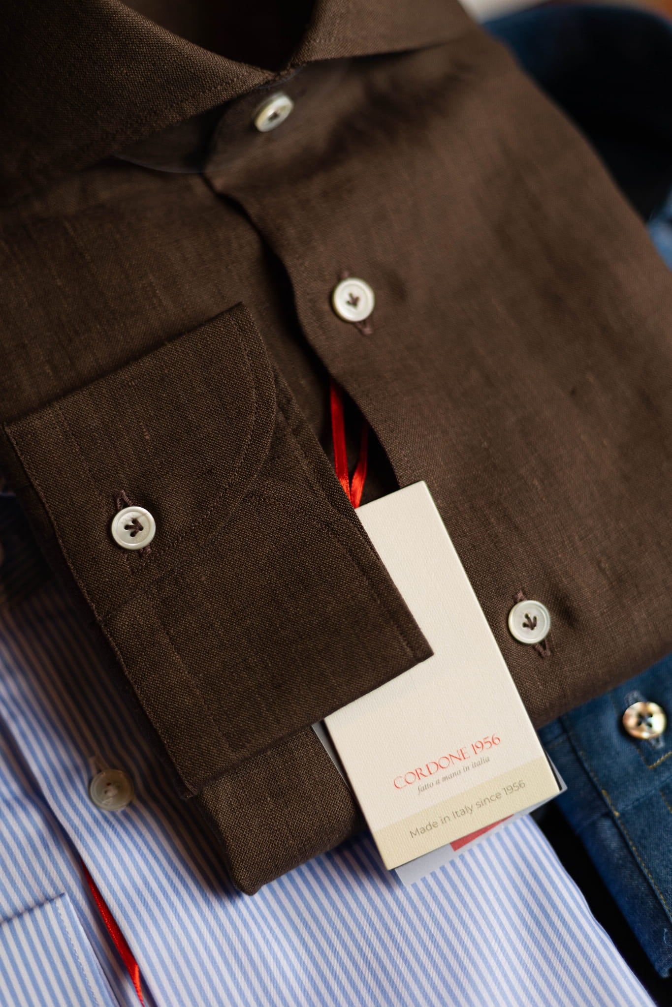 Koszula Cordone 1956 - Brown Linen