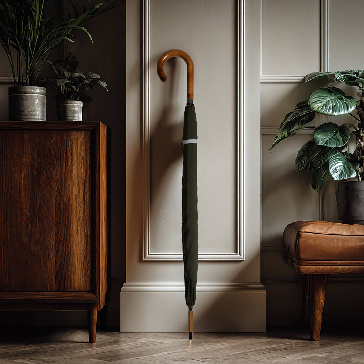 Brytyjski Parasol z Buku i Klonu - Racing Green