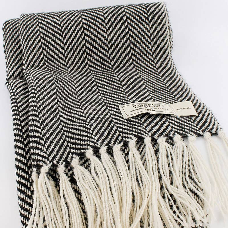 Szalik z Alpaki Herringbone