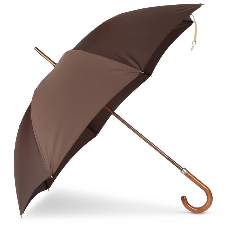 Brytyjski Parasol z Buku i Klonu - Brązowy