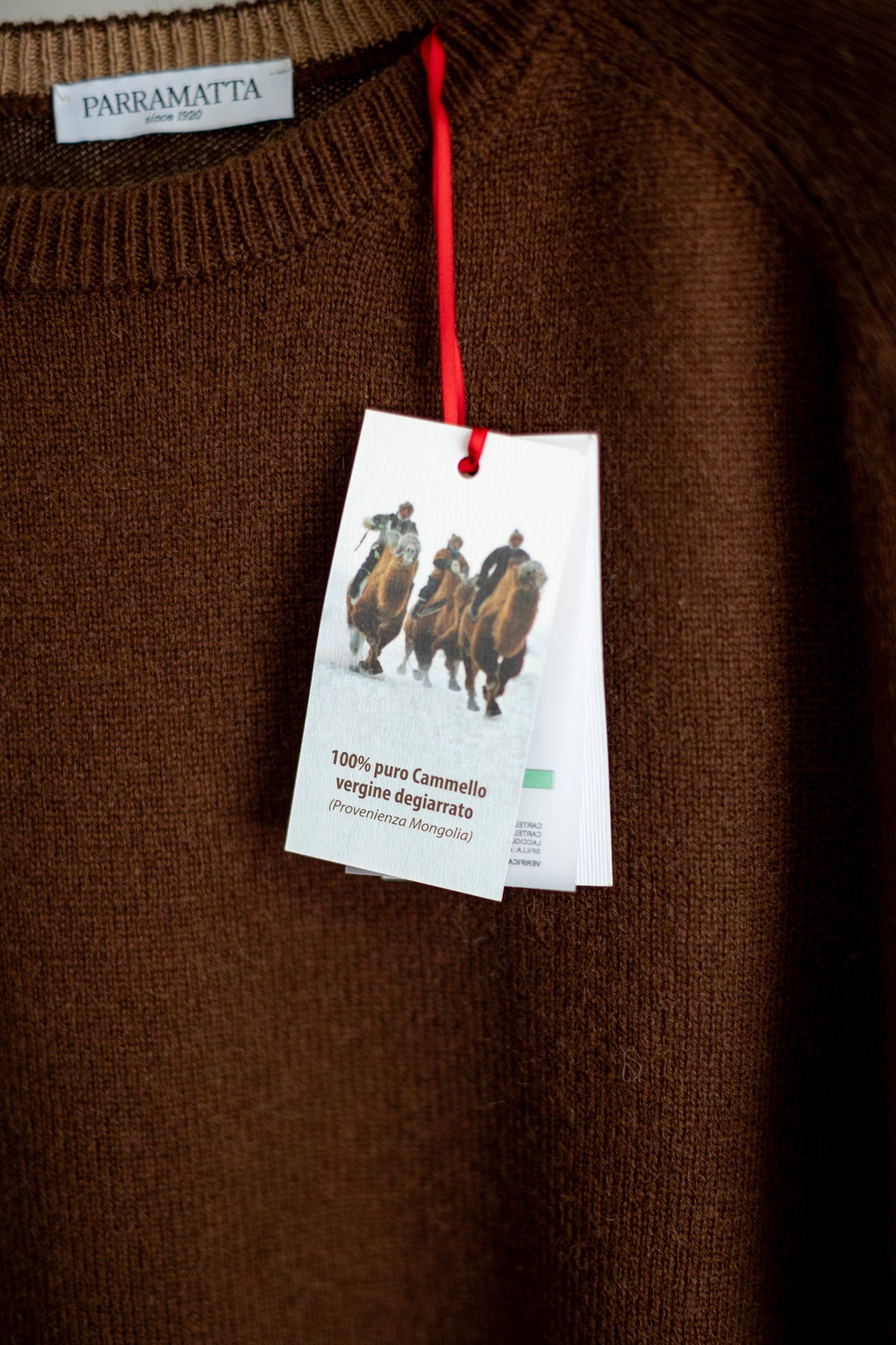Brązowy Sweter z Wełny Wielbłądziej Baby Samarkand