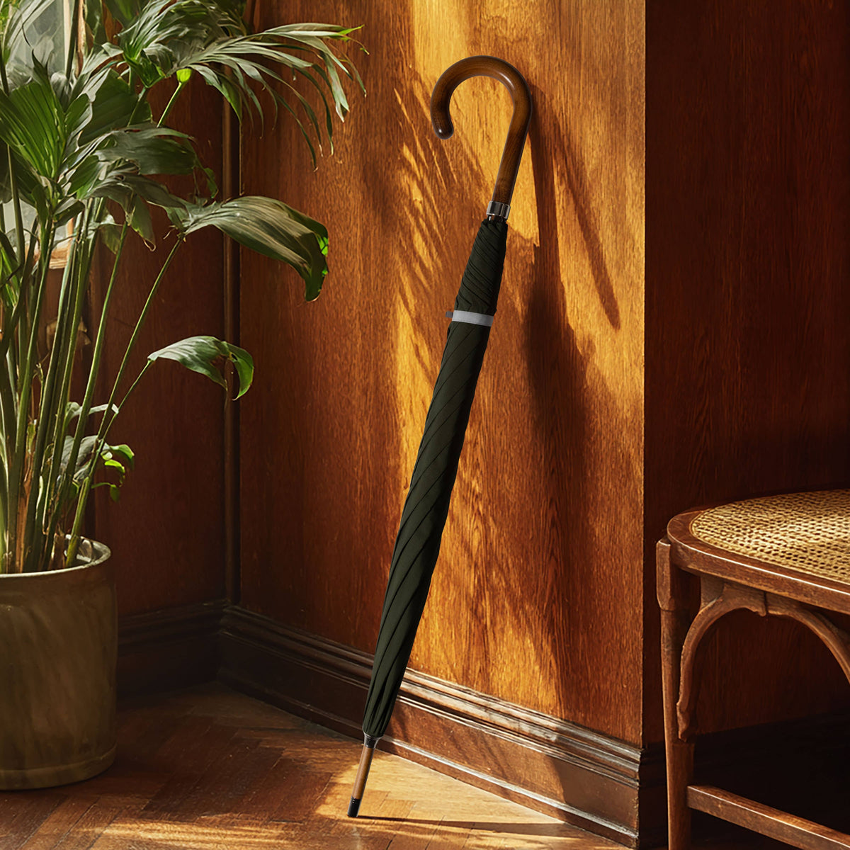Brytyjski Parasol z Buku i Klonu - Racing Green