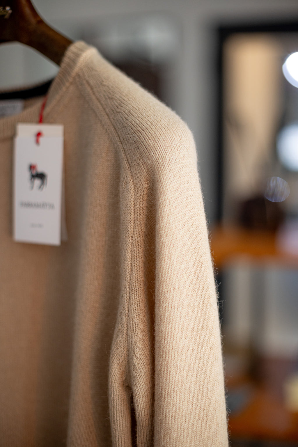 Beżowy Sweter z Wełny Wielbłądziej Baby Samarkand