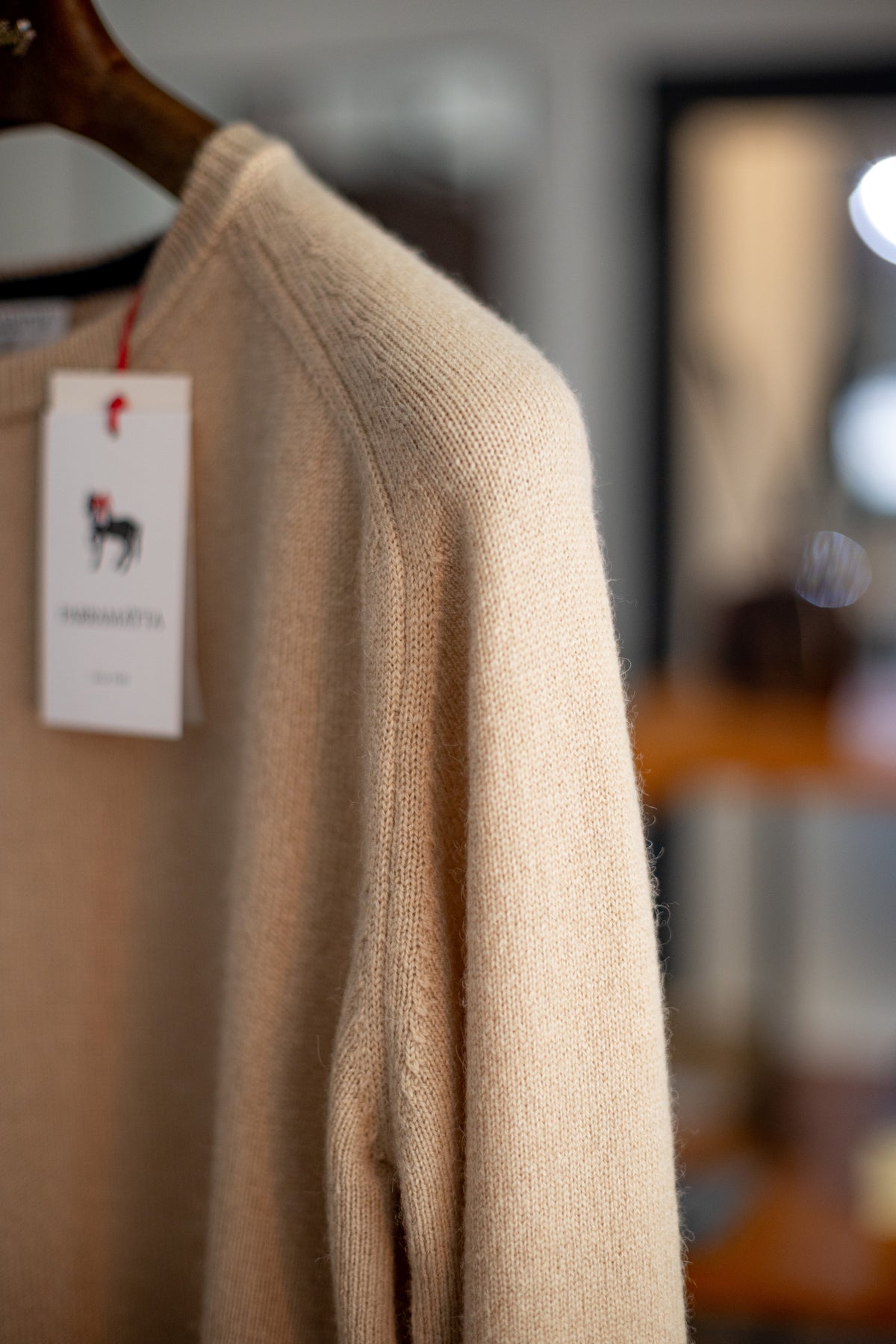Beżowy Sweter z Wełny Wielbłądziej Baby Samarkand