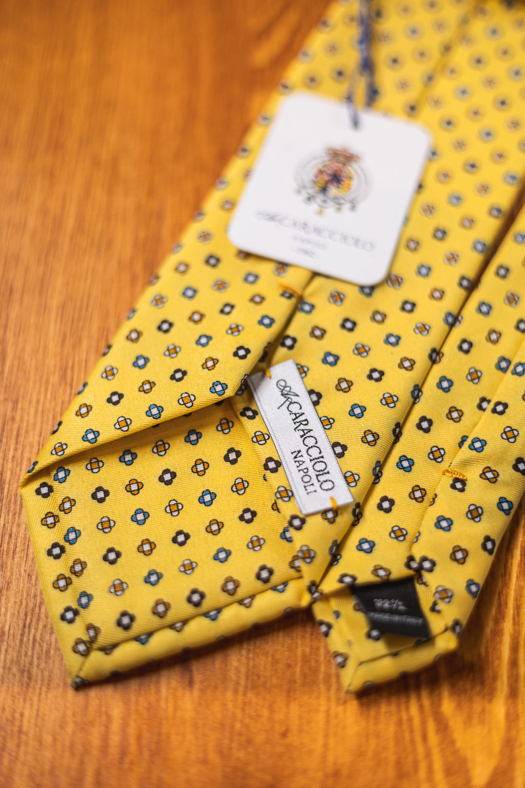 Caracciolo Yellow Flowers Tie 2