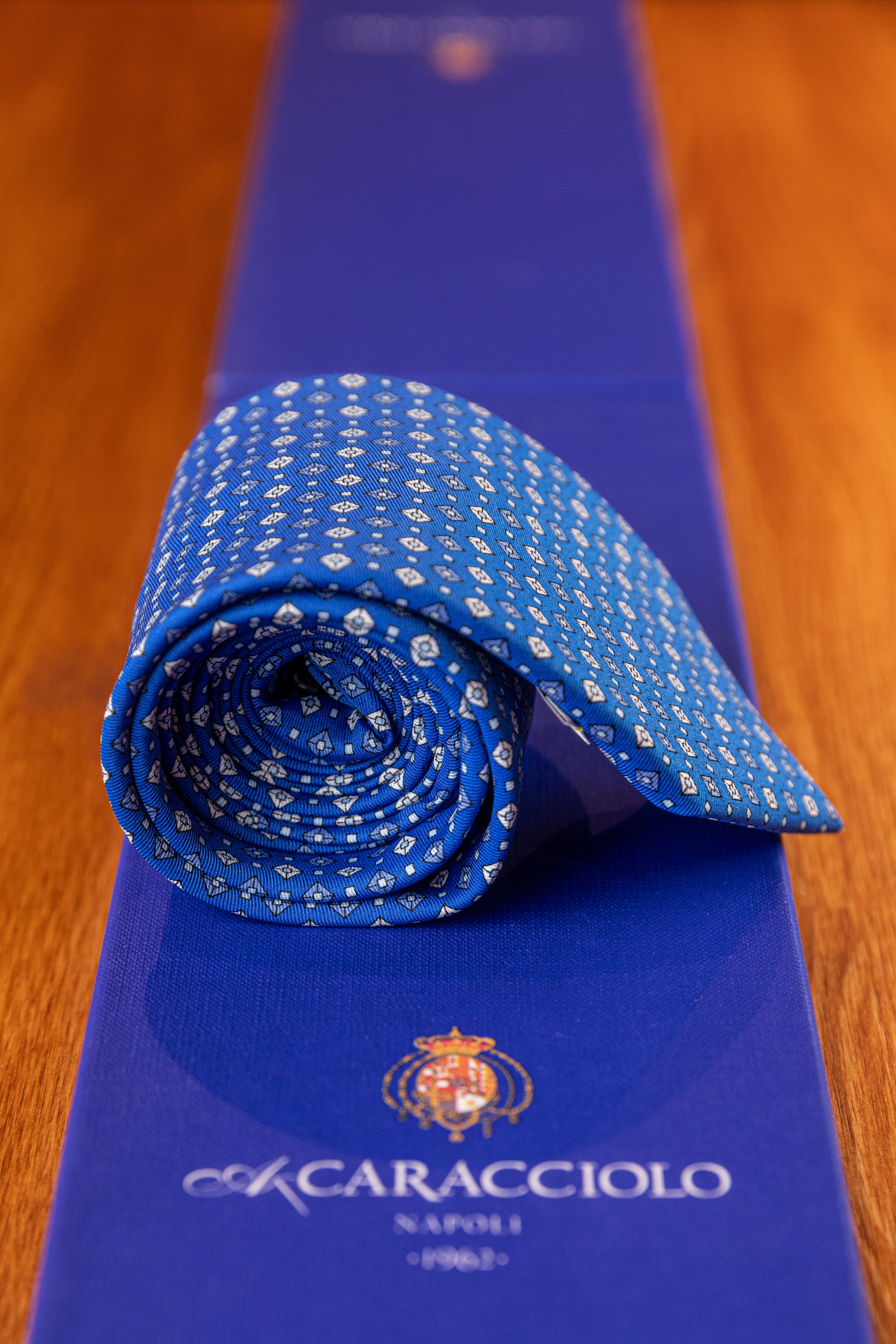 Krawat Caracciolo Blue Flowers