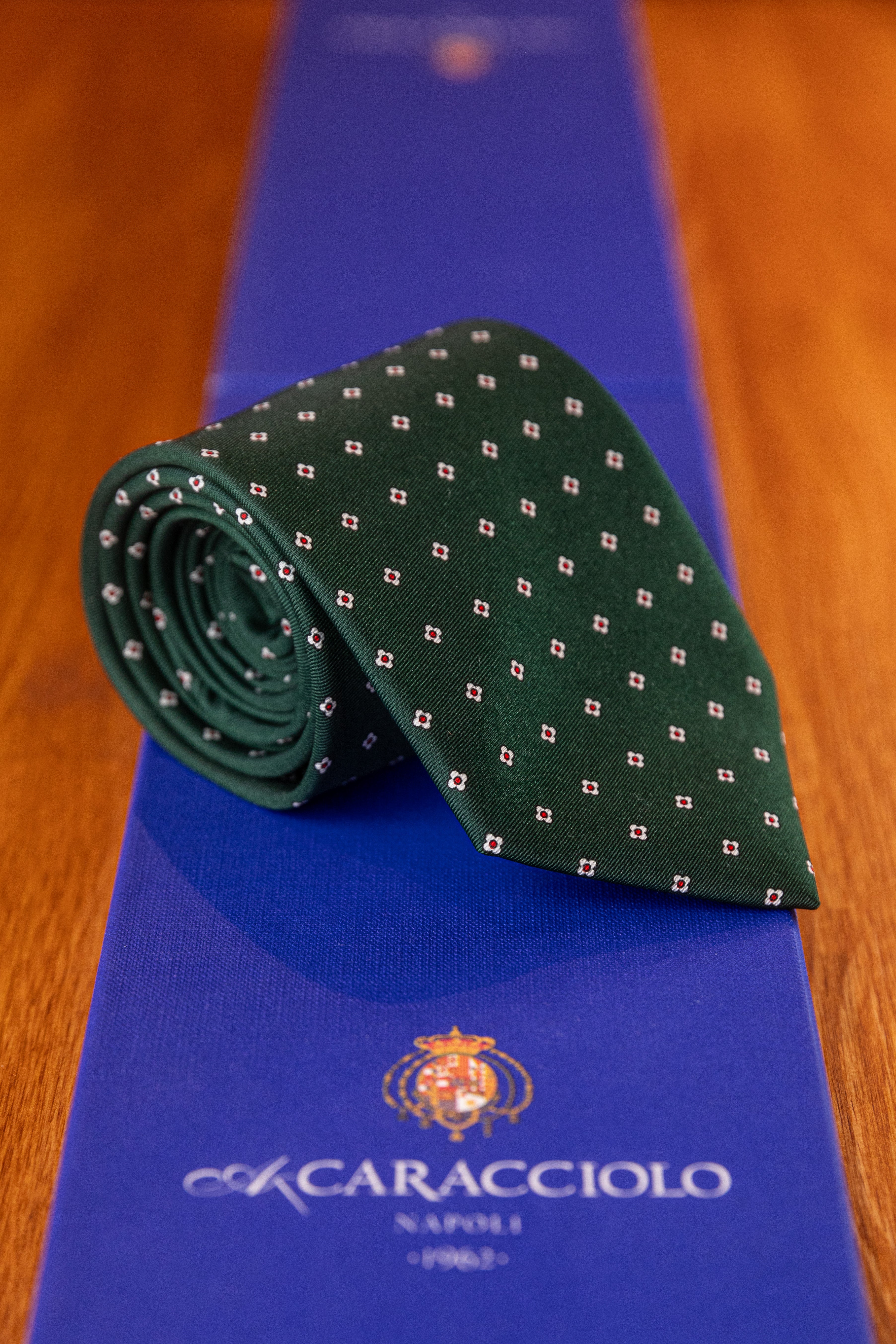 Krawat Caracciolo British Racing Green