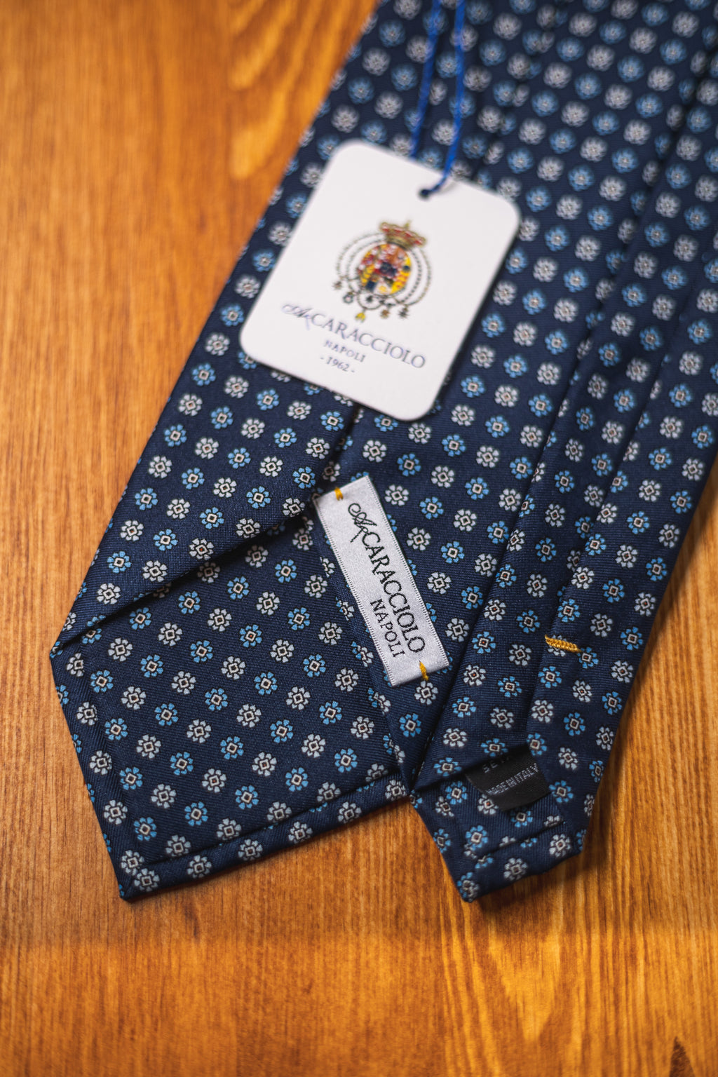 Krawat Caracciolo Navy Flowers