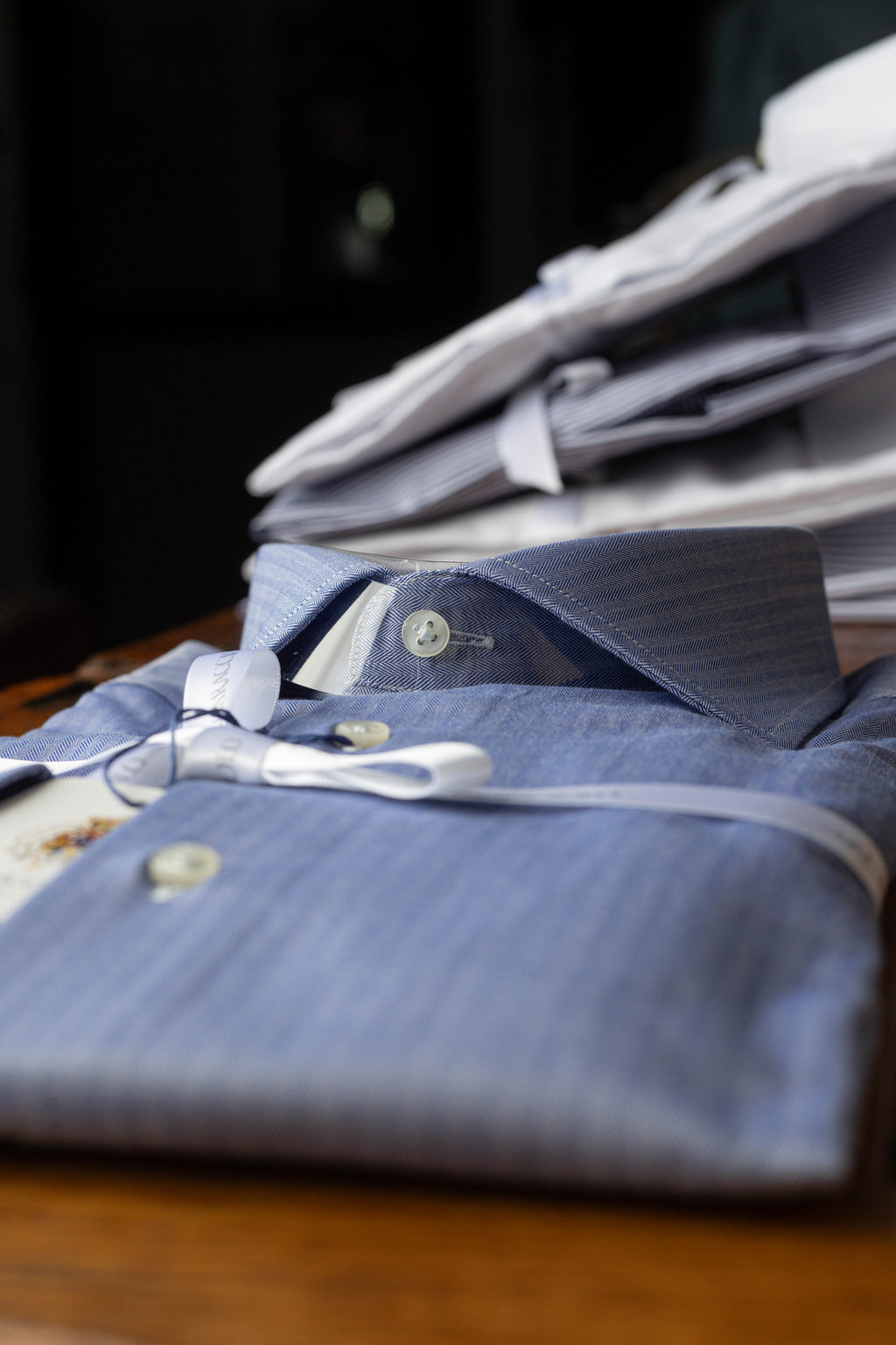 Koszula Caracciolo Błękitna Jodełka