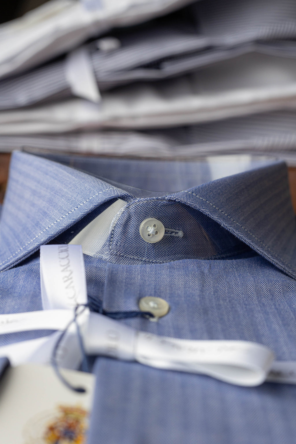 Koszula Caracciolo Błękitna Jodełka