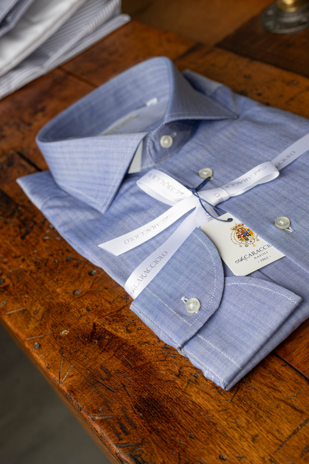 Koszula Caracciolo Błękitna Jodełka