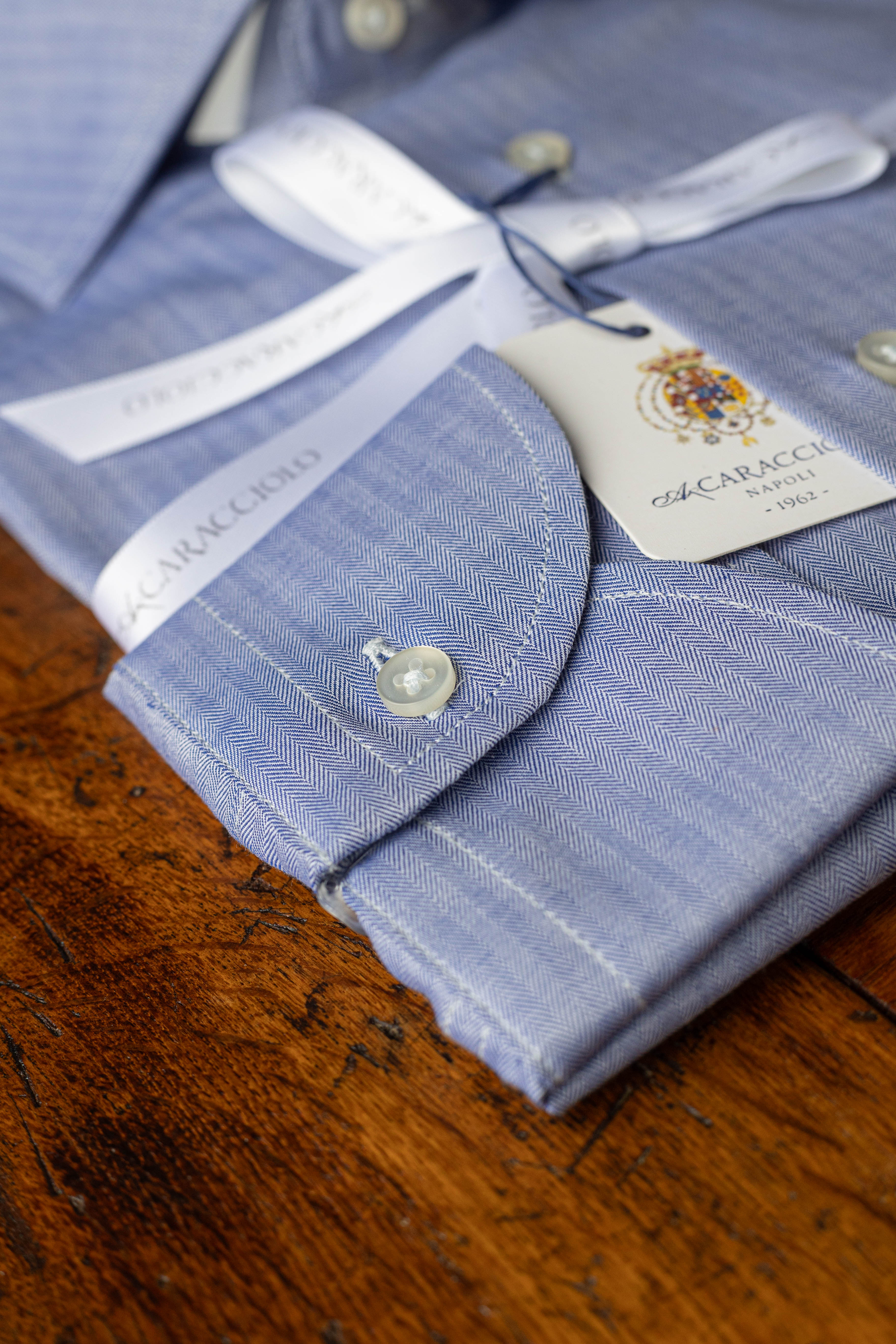 Koszula Caracciolo Błękitna Jodełka