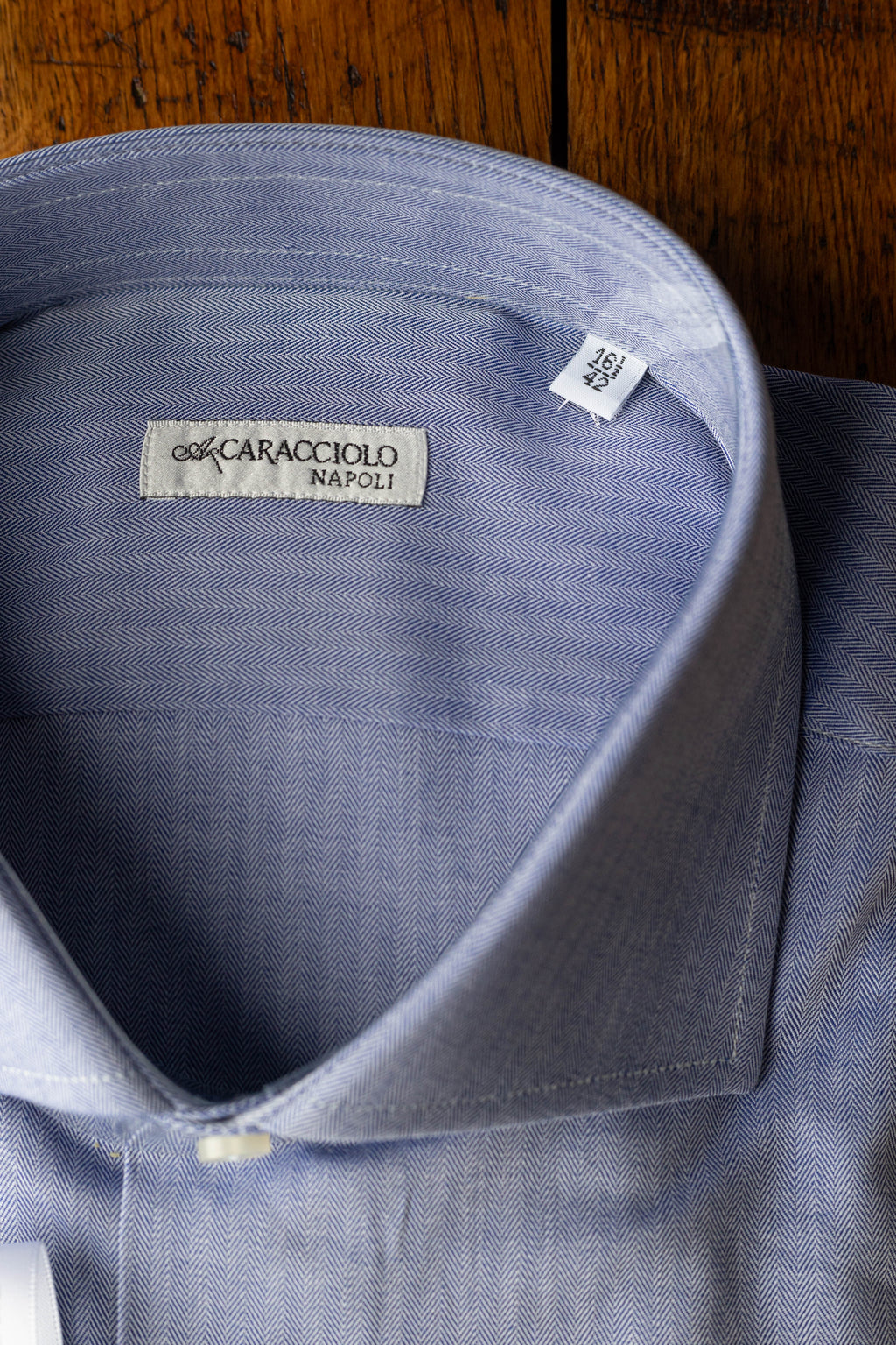 Koszula Caracciolo Błękitna Jodełka