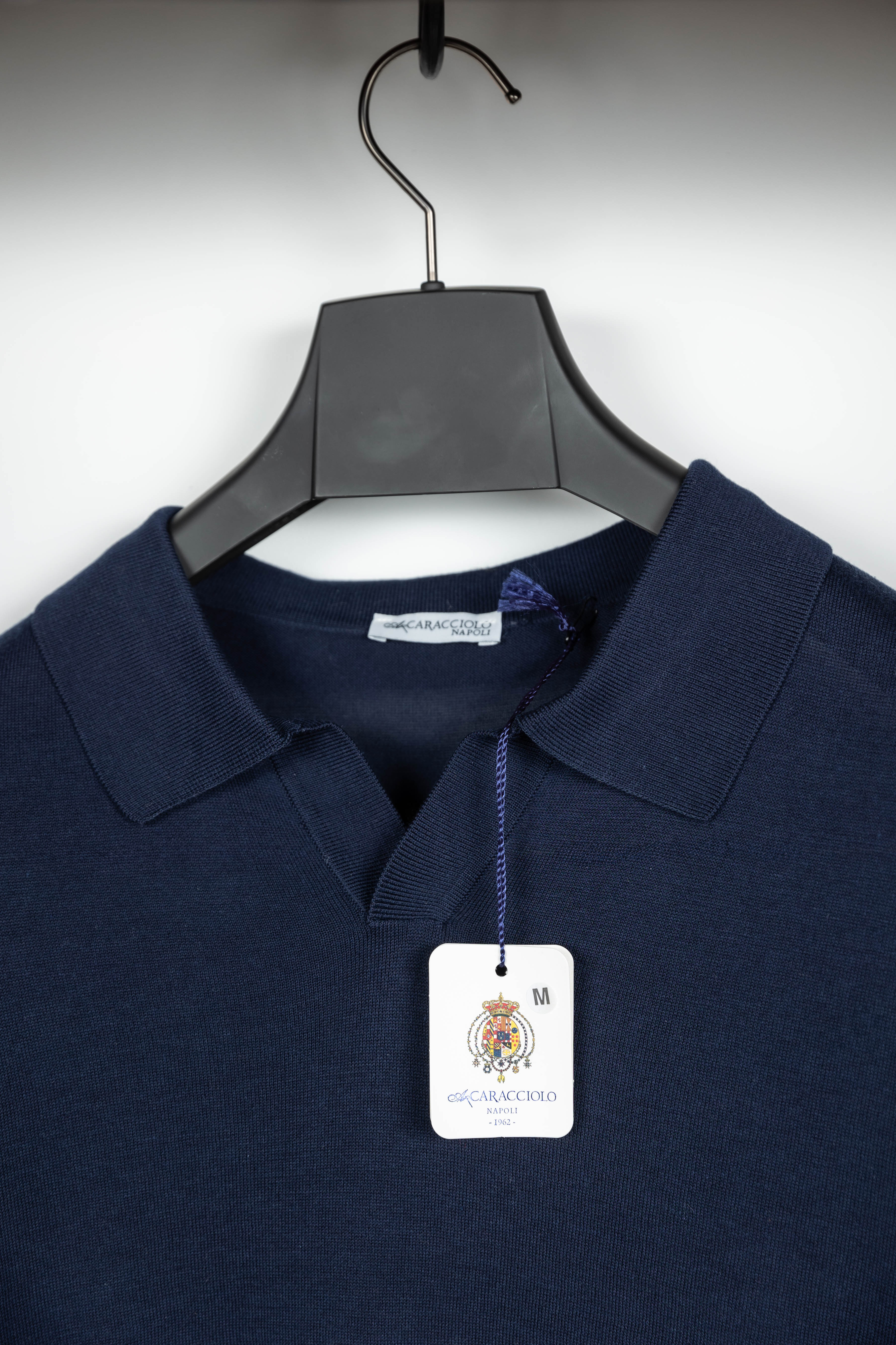 Granatowe Polo Button Less