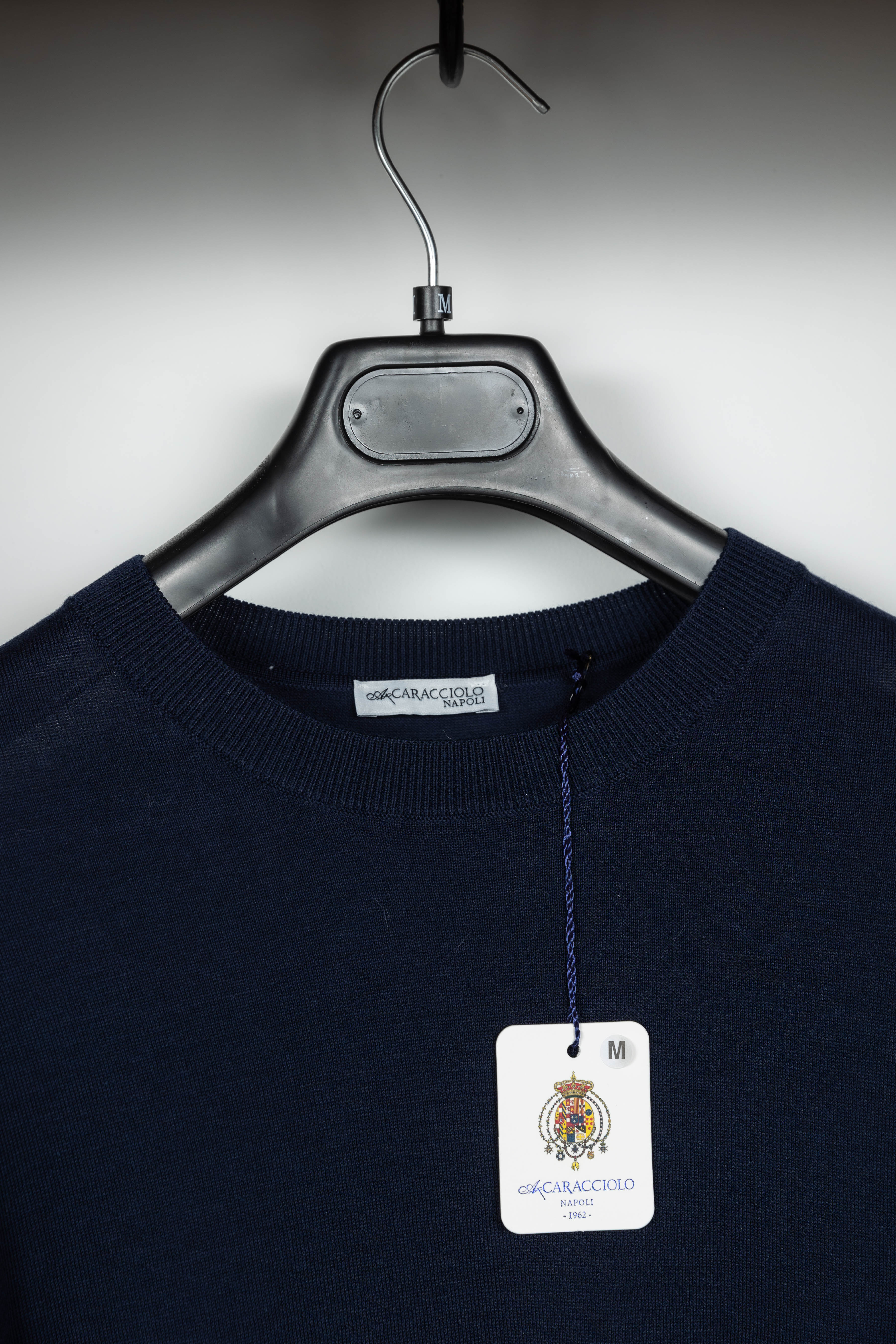 Granatowy Round Neck