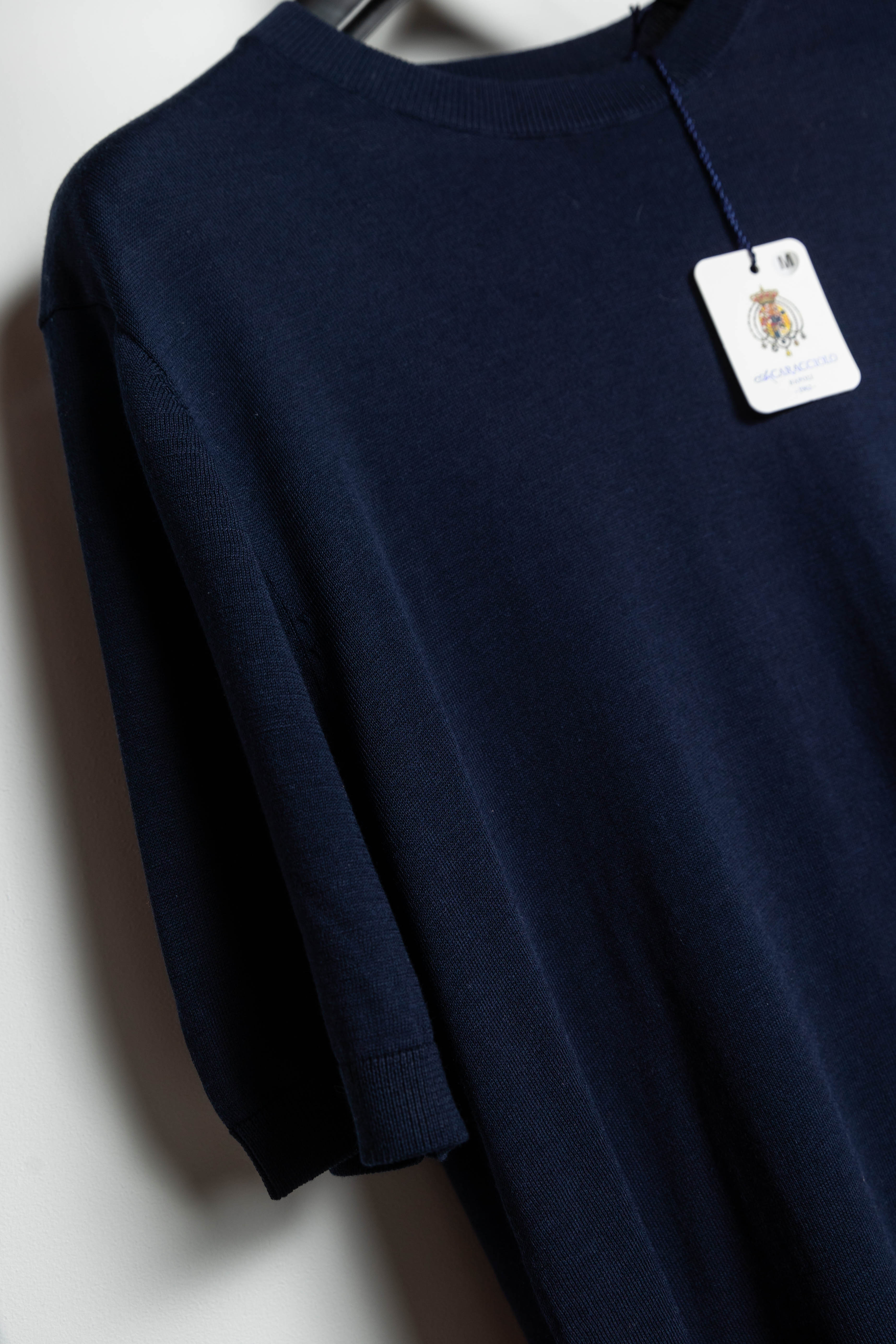 Granatowy Round Neck