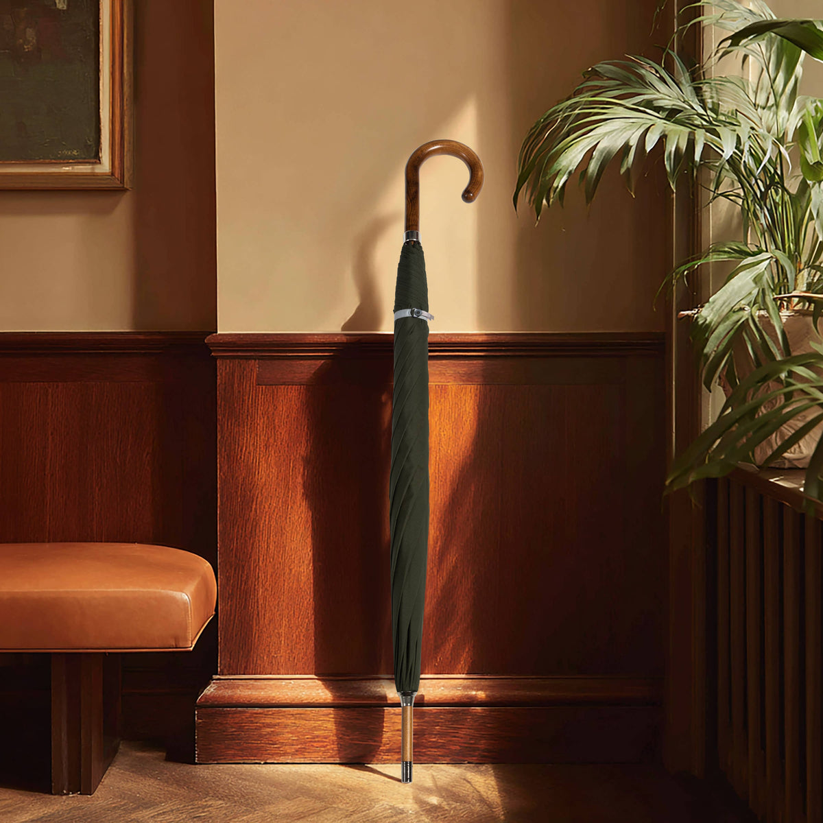 Brytyjski Parasol z Buku i Klonu - Racing Green
