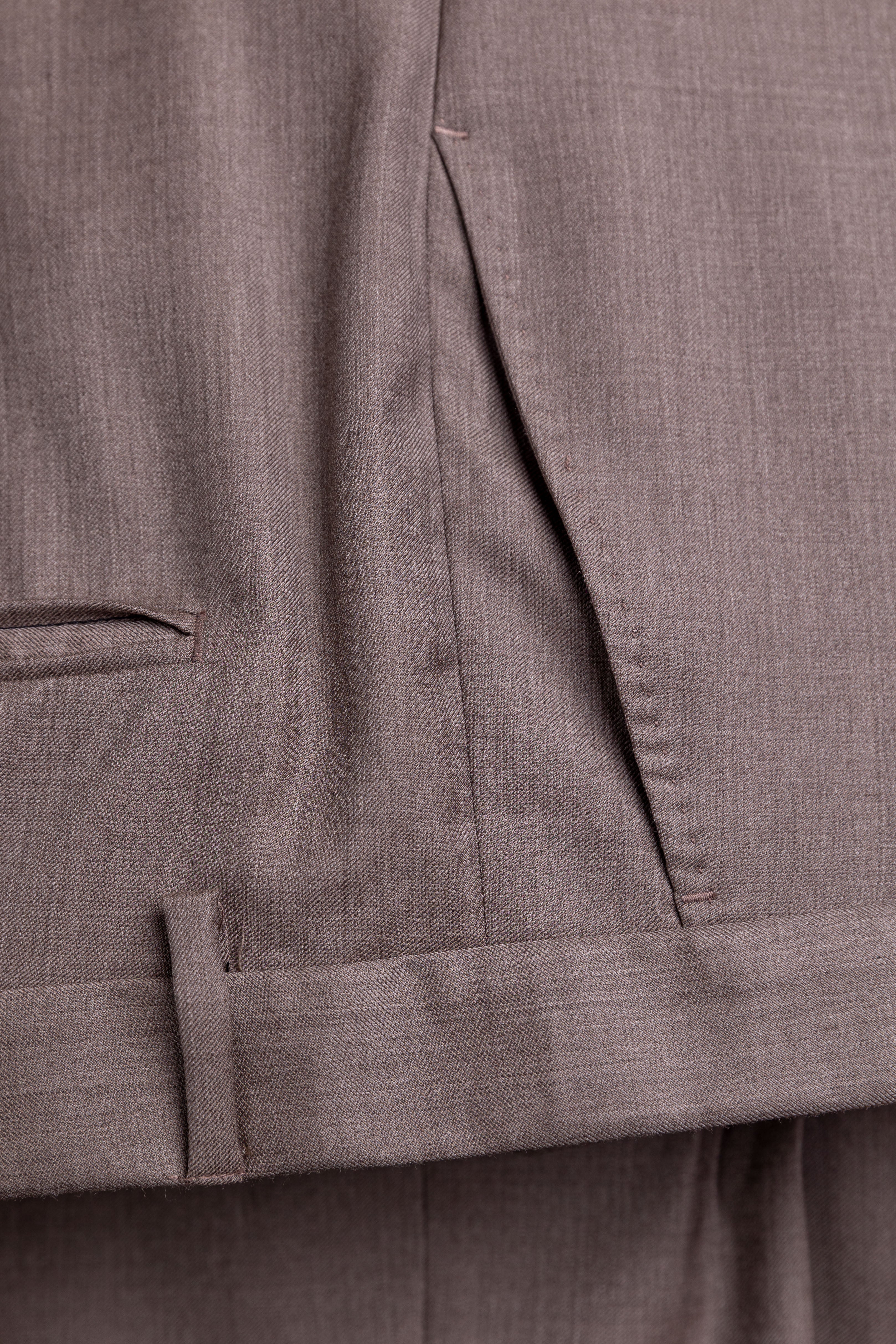Scarano Napoli Brown Wool Suit