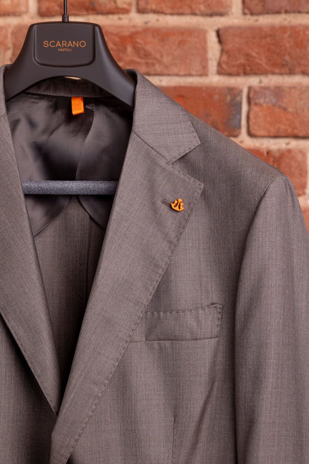 Scarano Napoli Brown Wool Suit