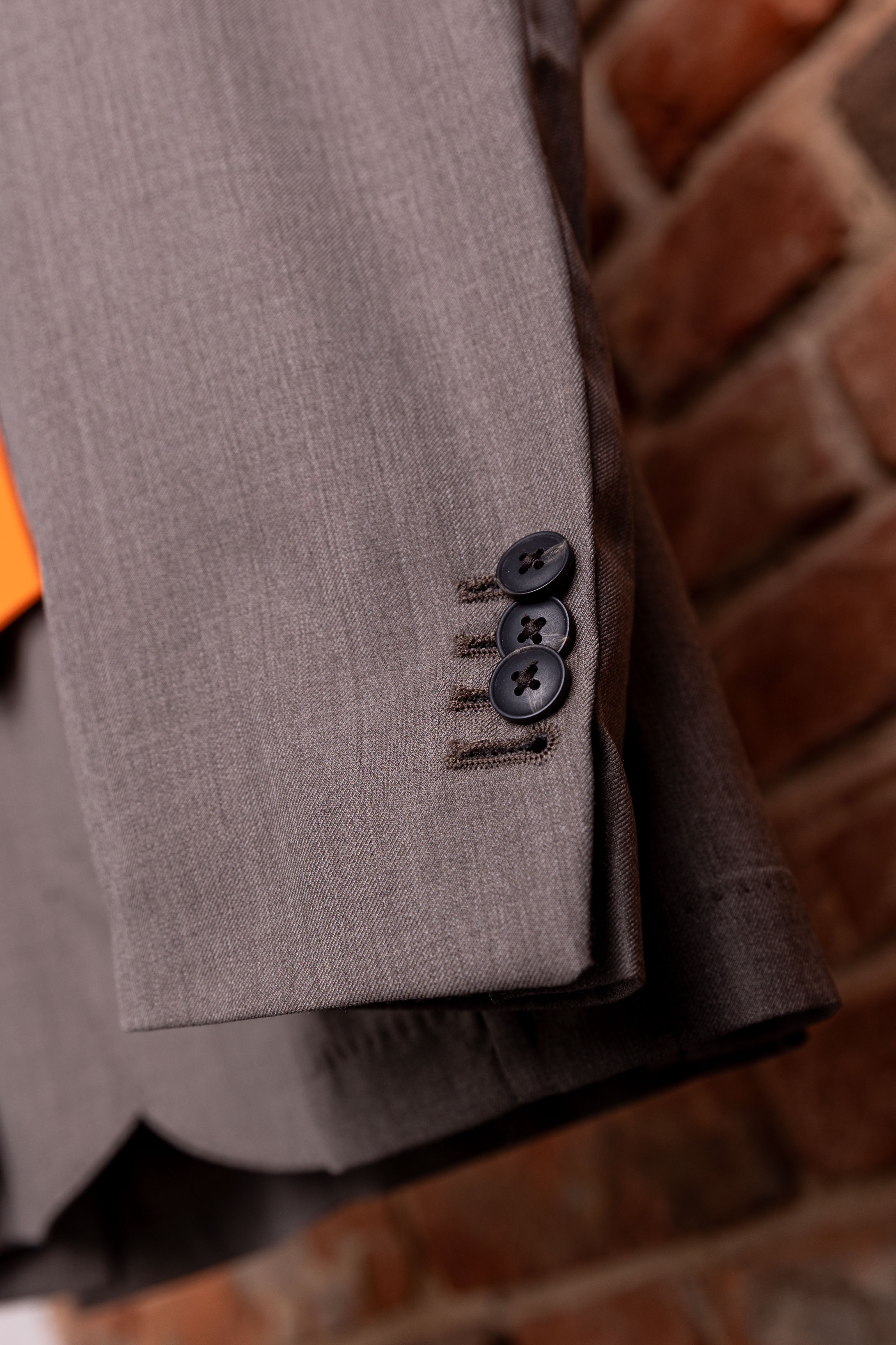 Scarano Napoli Brown Wool Suit