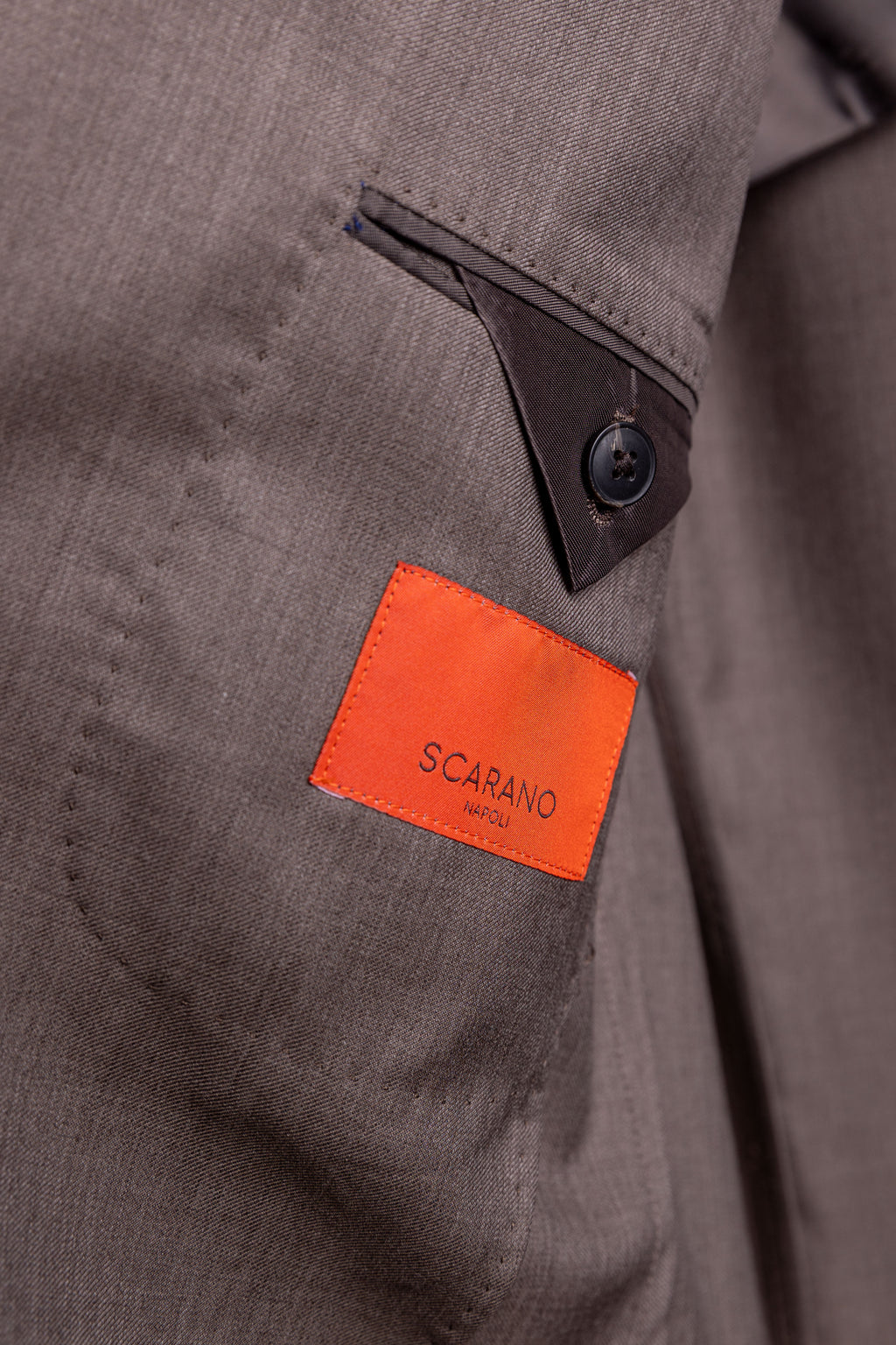 Scarano Napoli Brown Wool Suit