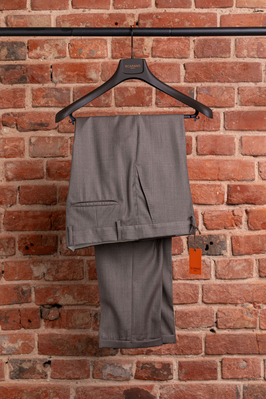 Scarano Napoli Brown Wool Suit