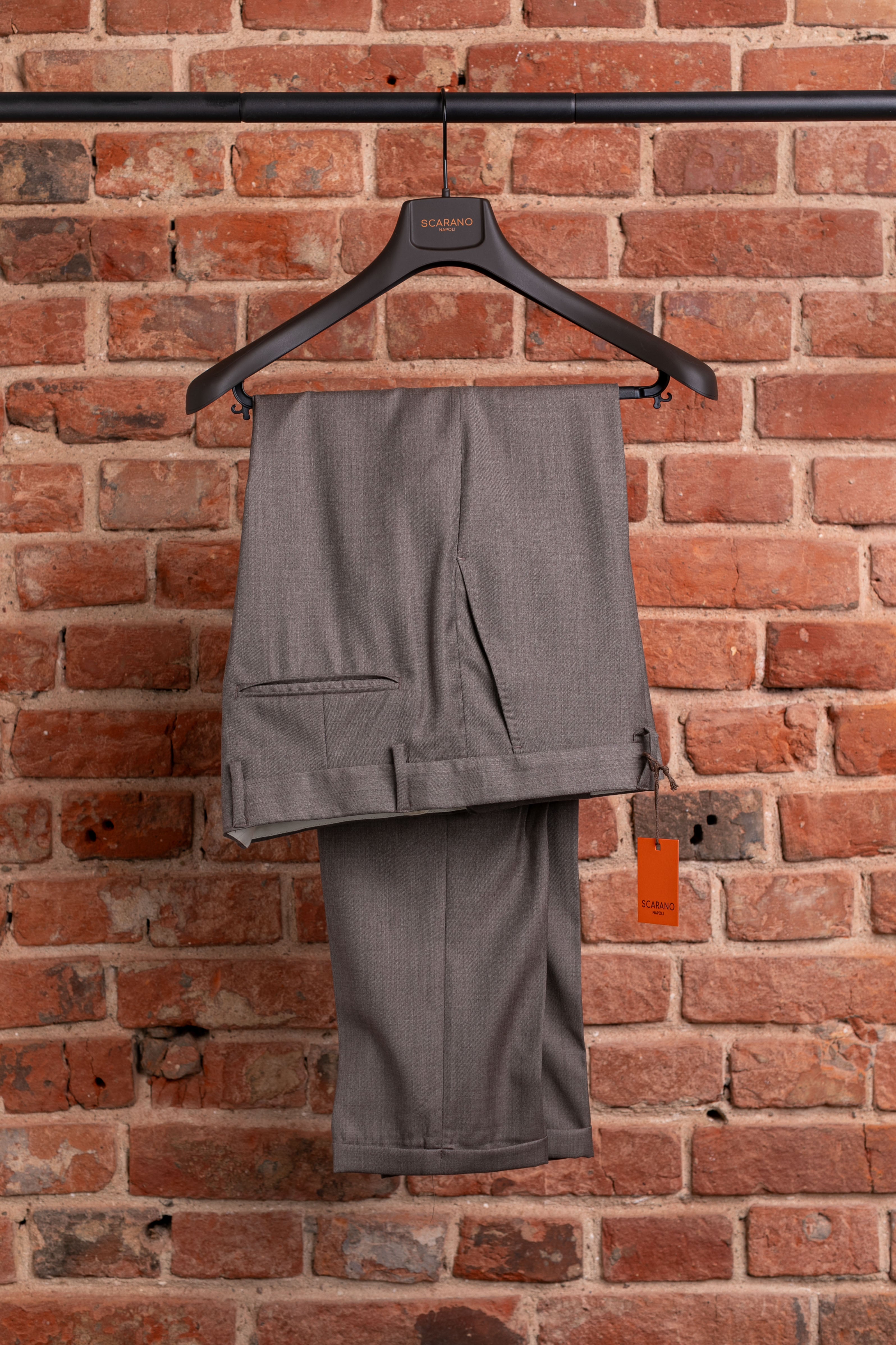Scarano Napoli Brown Wool Suit