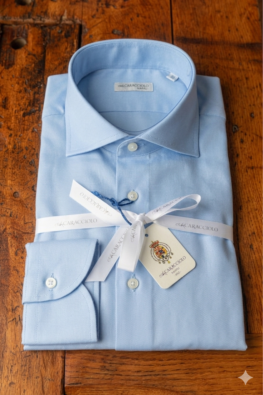Koszula Caracciolo Błękitny Oxford