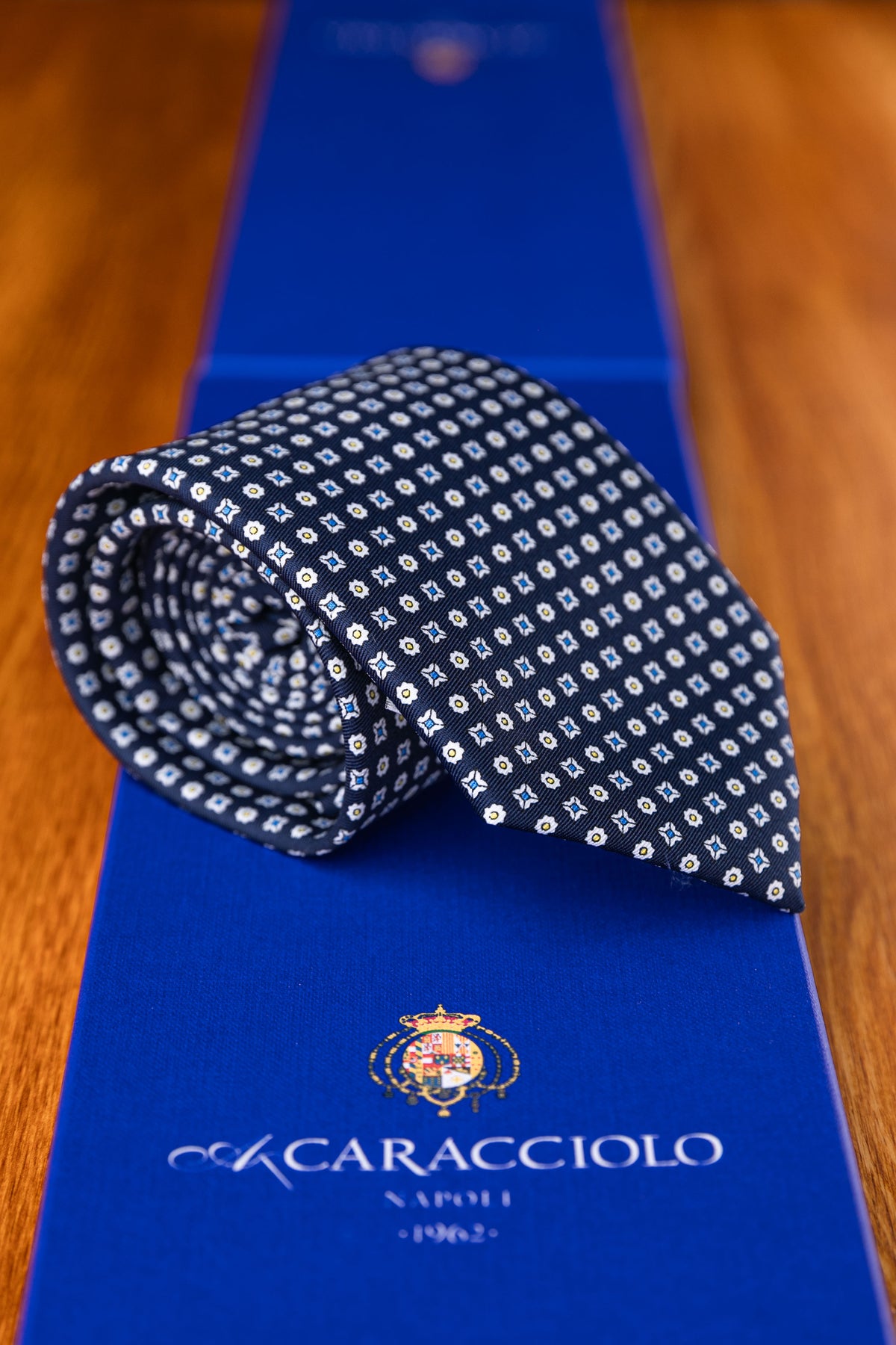 Caracciolo Navy Mixed Flowers Tie