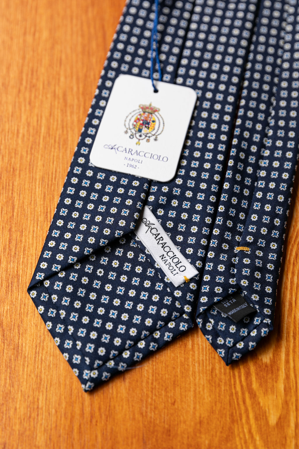 Krawat Caracciolo Navy Mixed Flowers