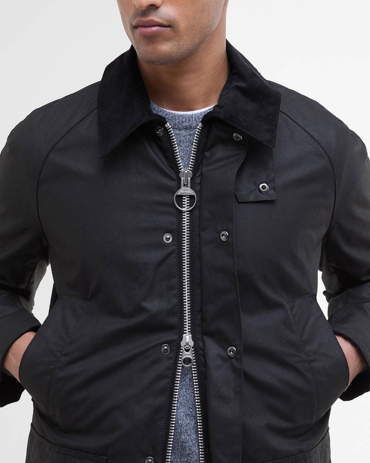 Kurtka Barbour Ashby Wax Classic Black