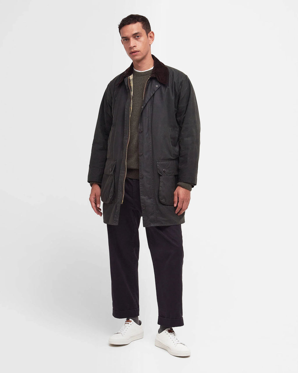 Kurtka Barbour Border Wax Sage