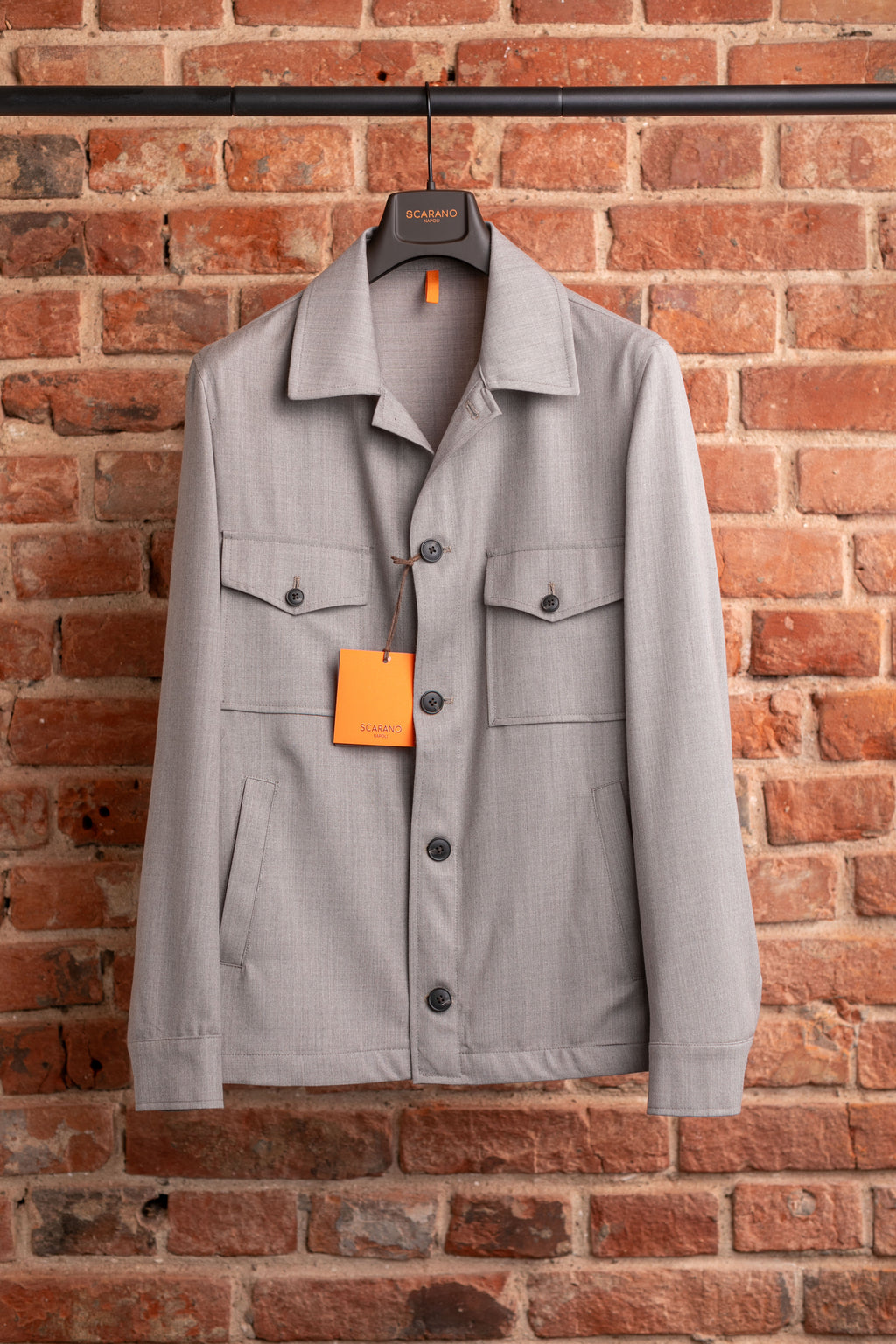Kurtka Overjacket Scarano Napoli Beżowa Flanela