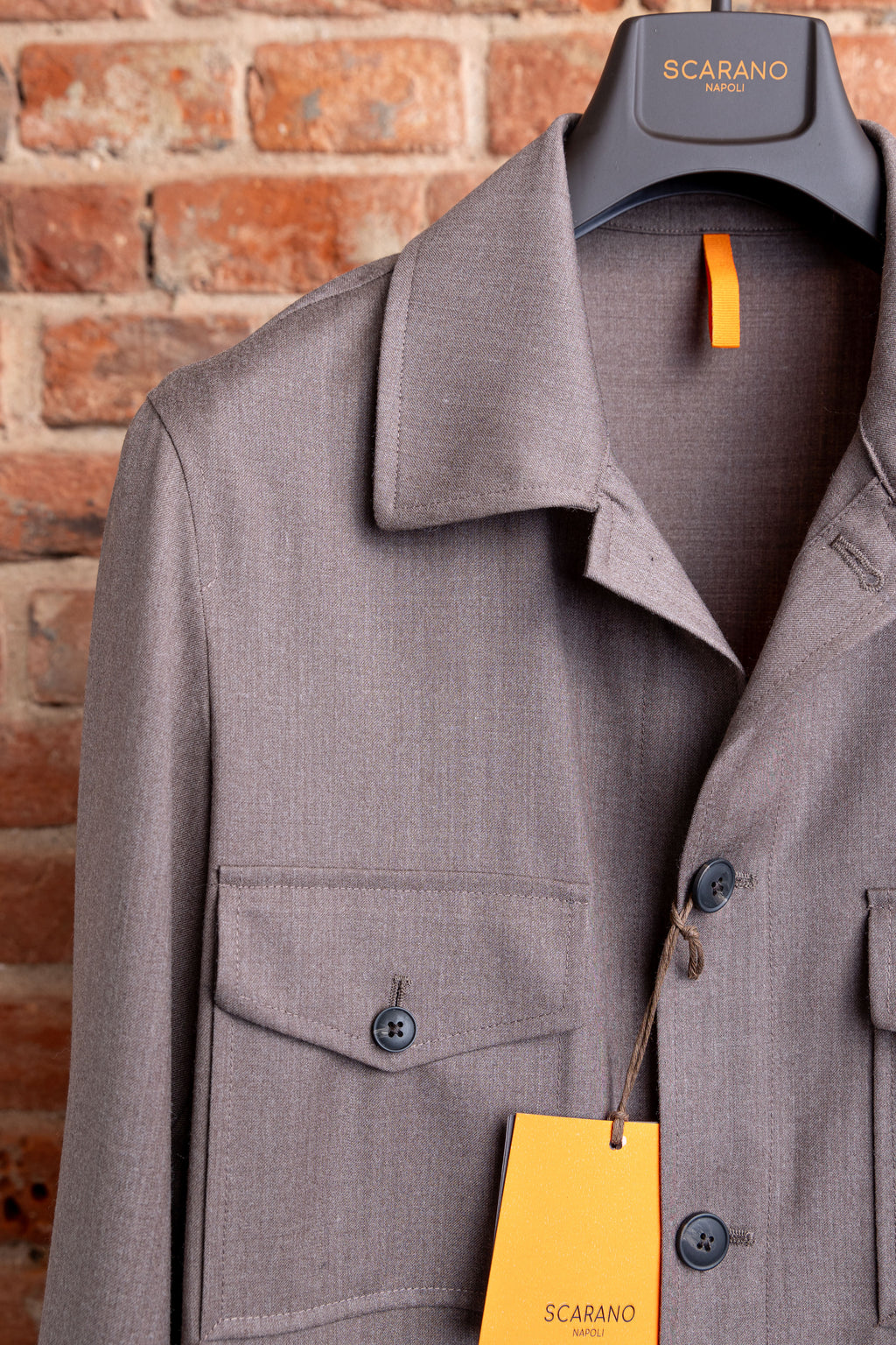 Kurtka Overjacket Scarano Napoli Brązowa Flanela
