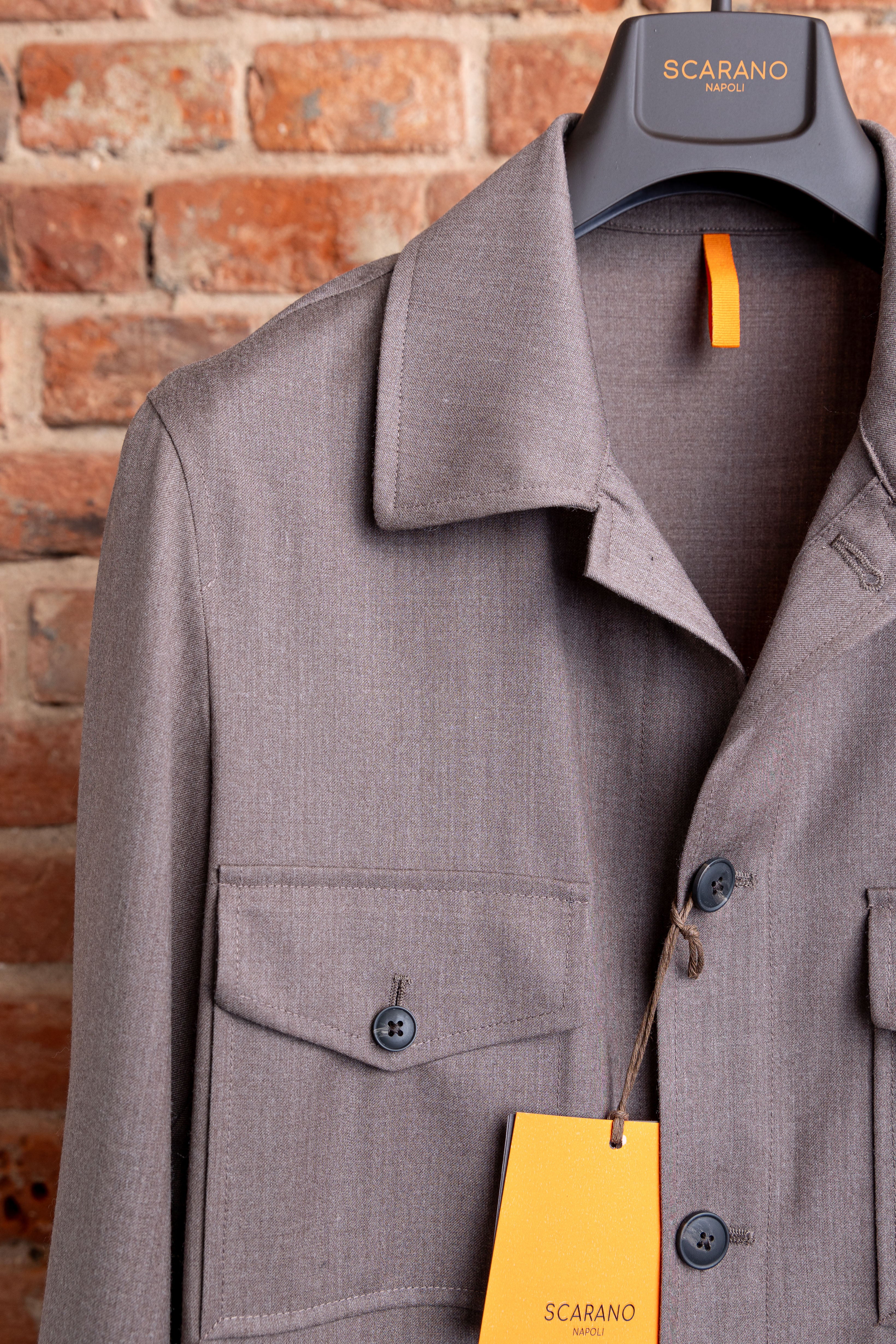 Kurtka Overjacket Scarano Napoli Brązowa Flanela