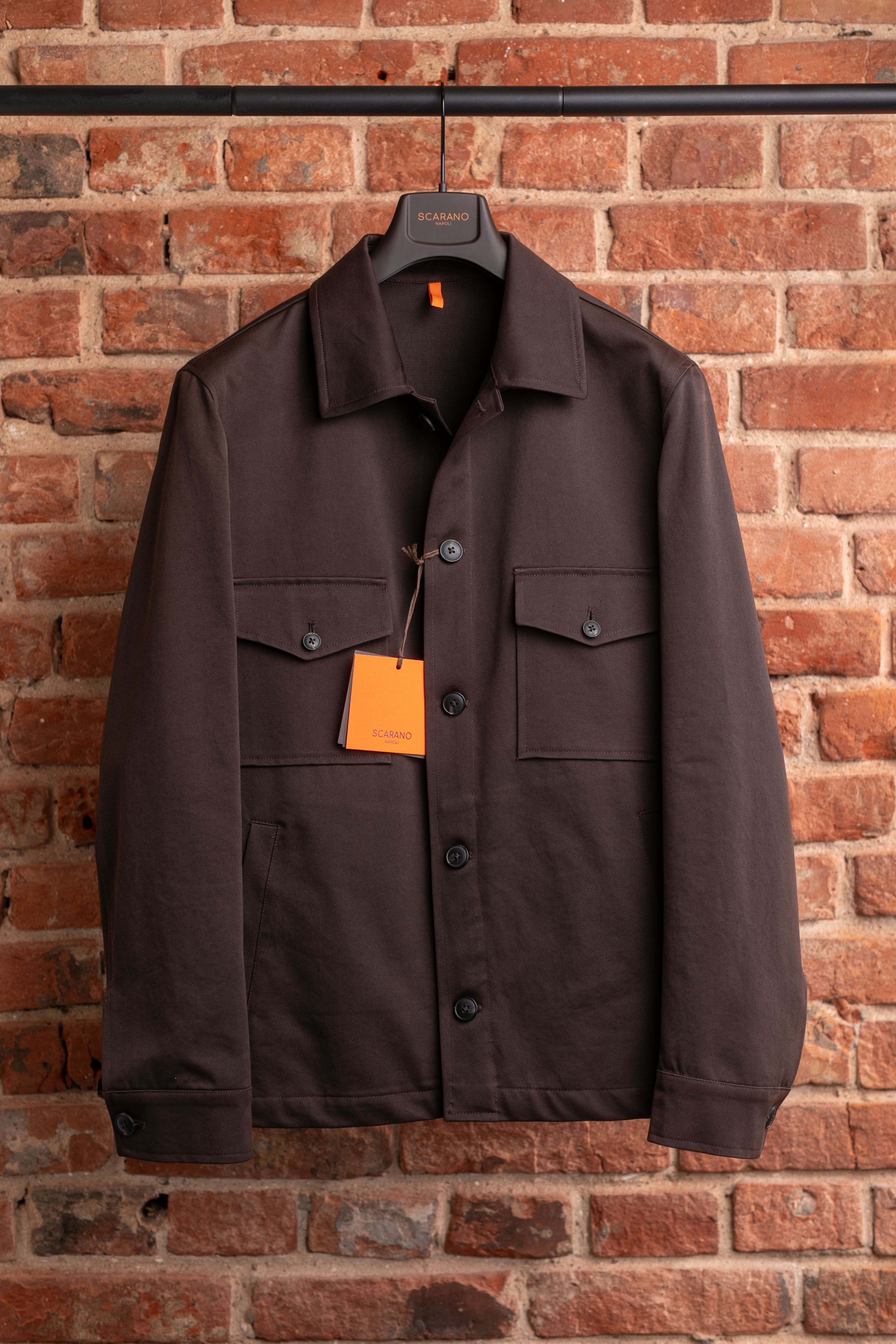 Kurtka Overjacket Scarano Napoli Brown Cotton