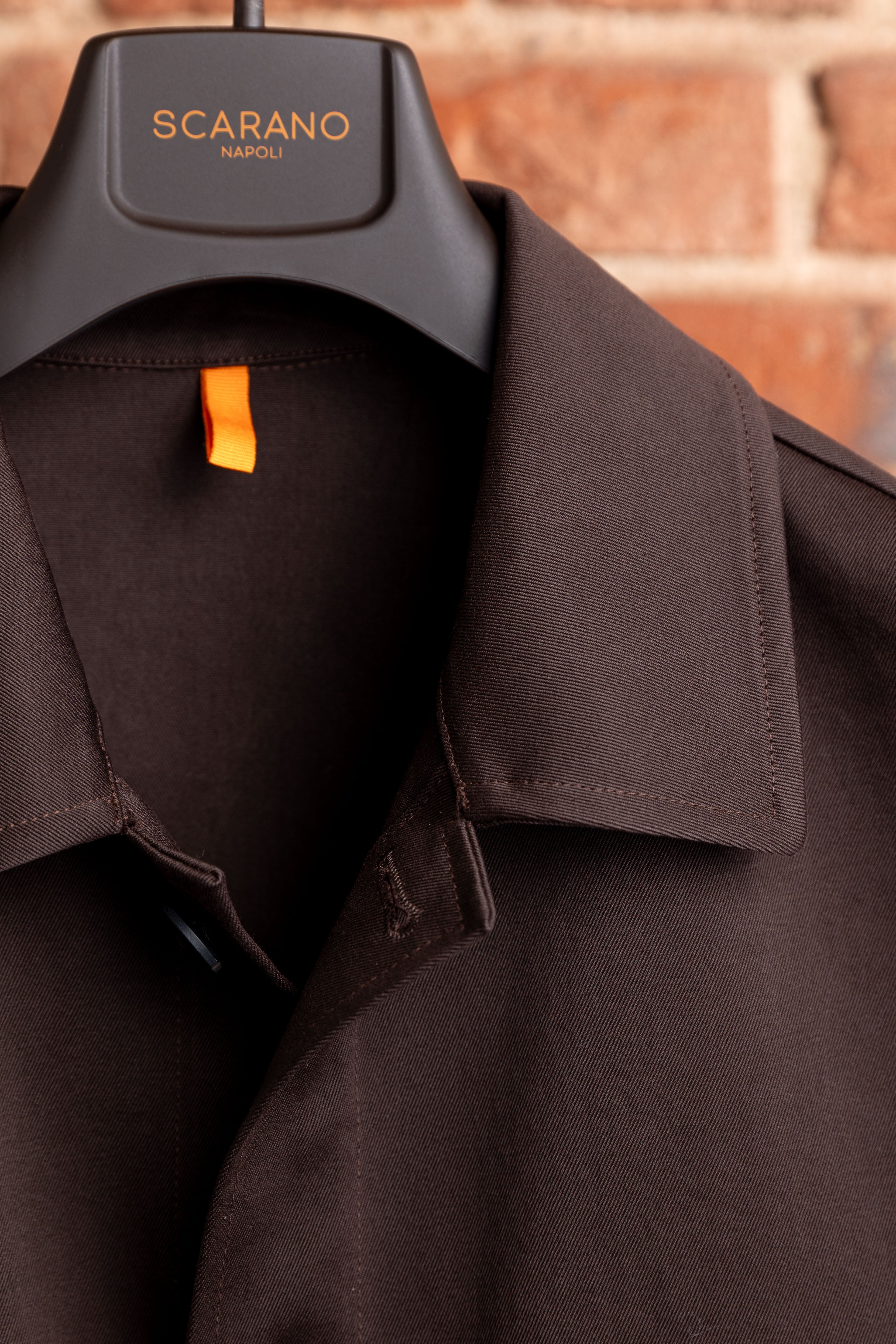Kurtka Overjacket Scarano Napoli Brown Cotton