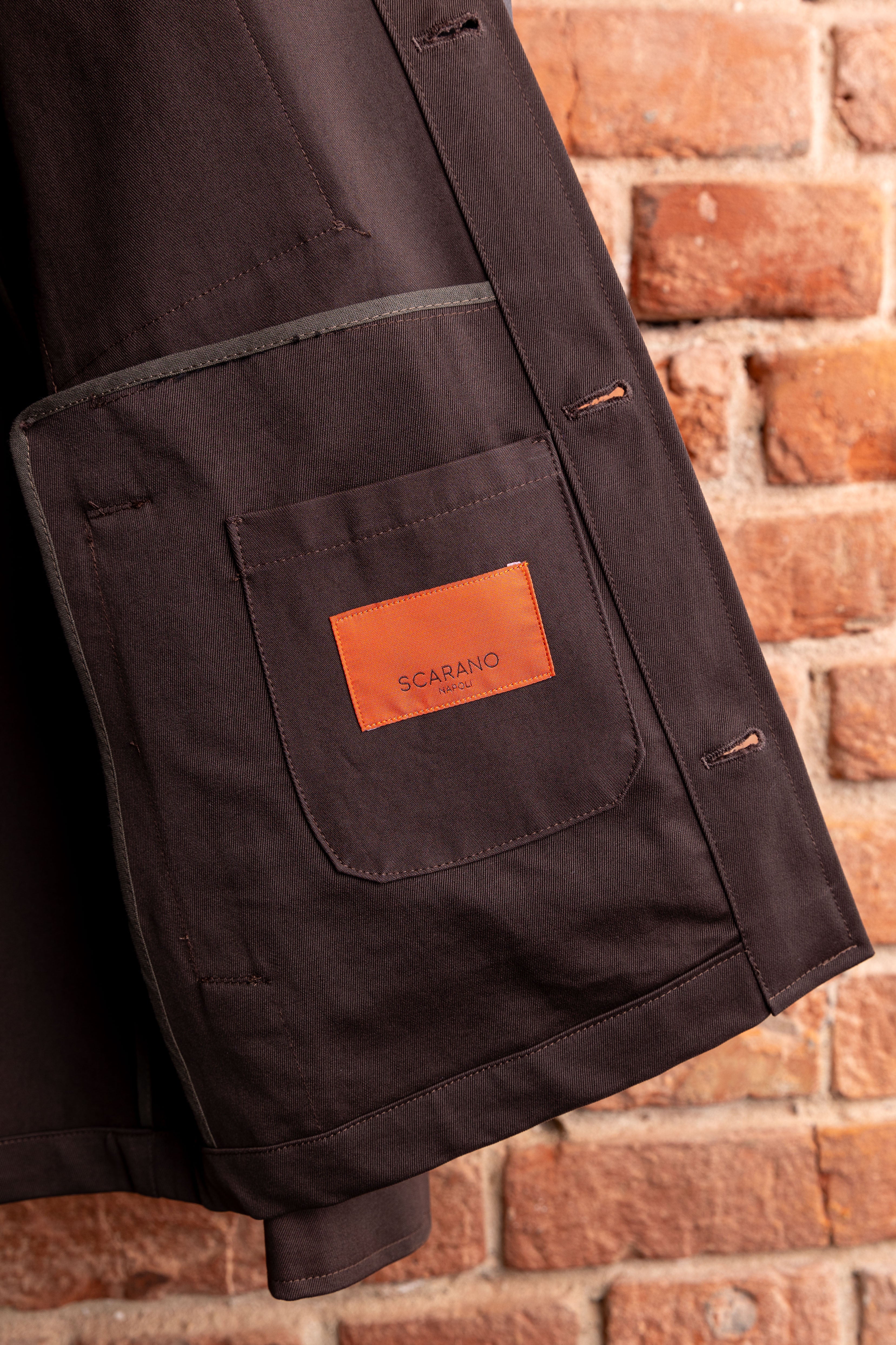 Kurtka Overjacket Scarano Napoli Brown Cotton