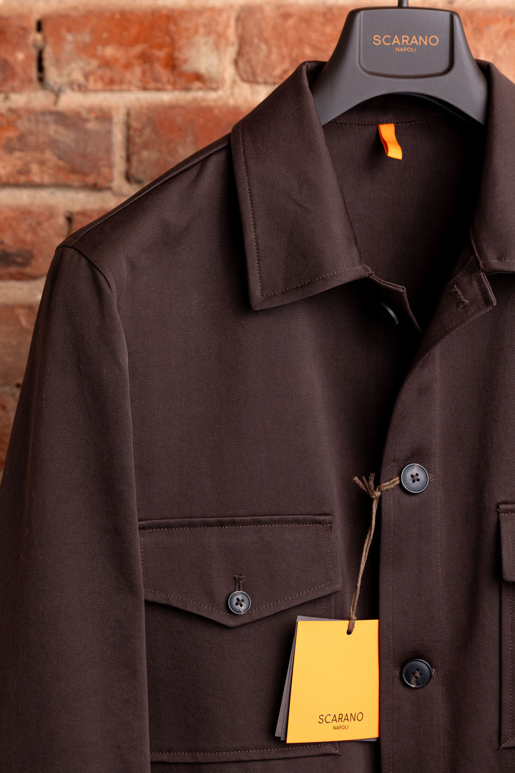 Kurtka Overjacket Scarano Napoli Brown Cotton