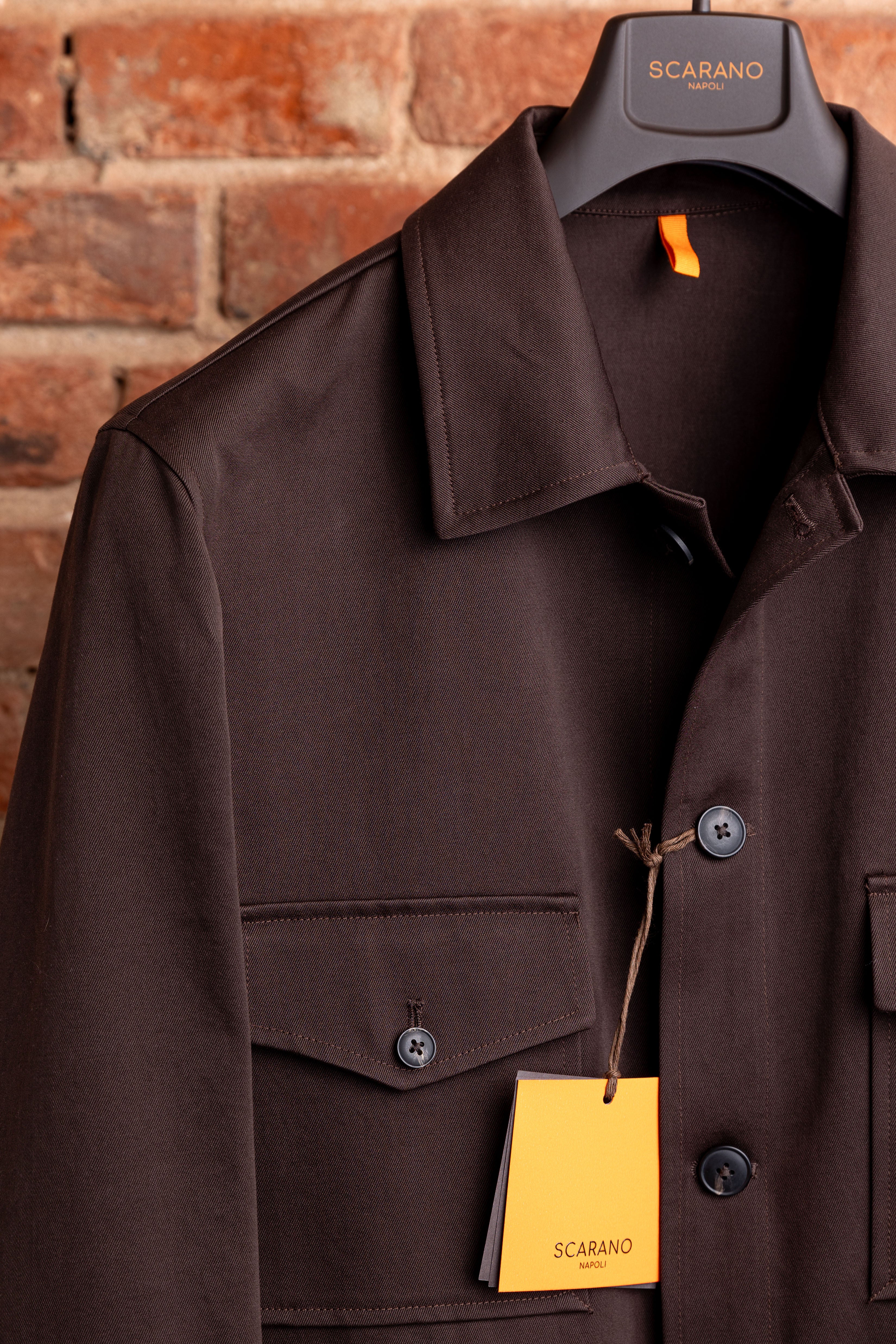 Kurtka Overjacket Scarano Napoli Brown Cotton