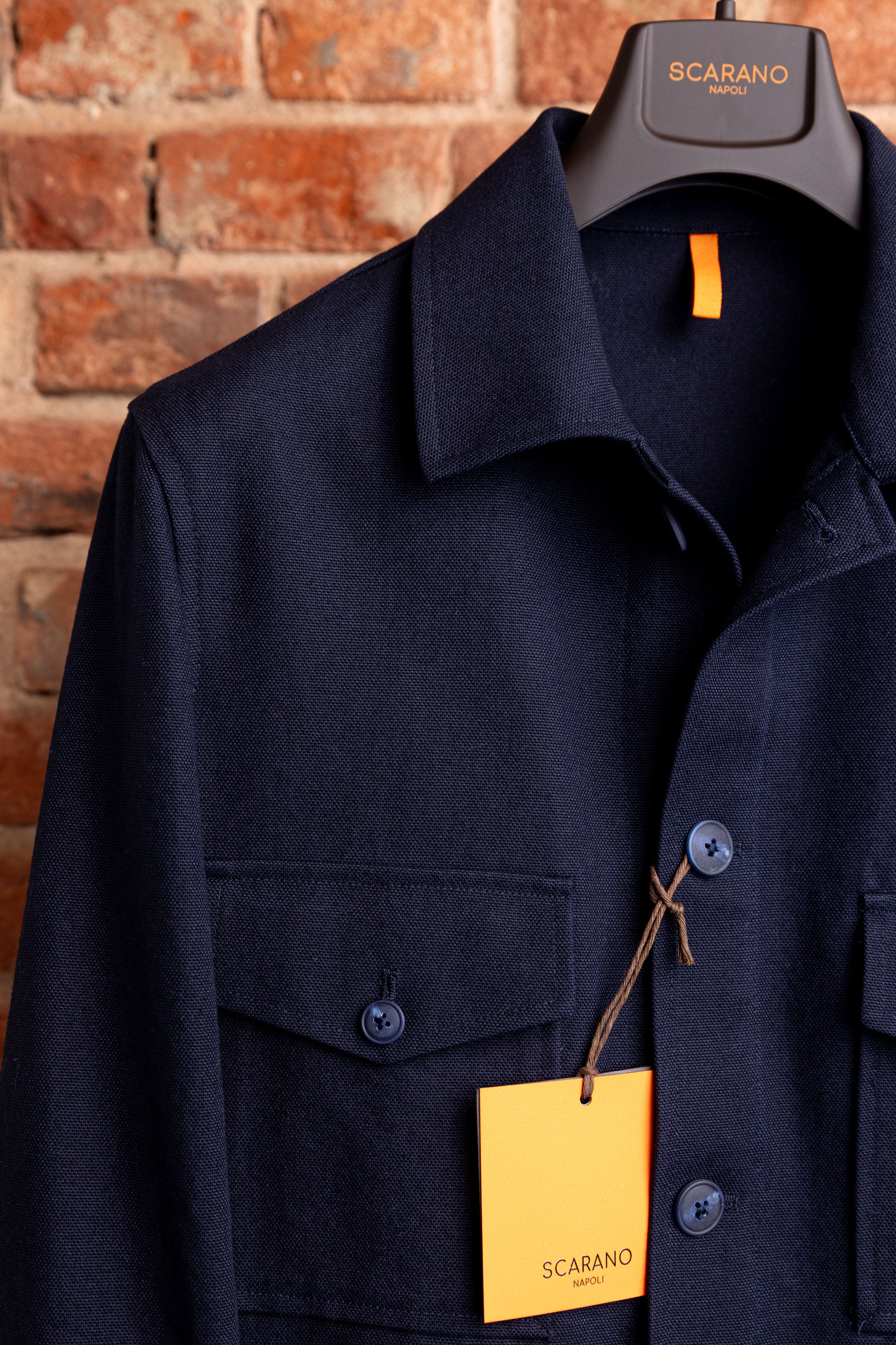 Overjacket Scarano Napoli Navy Cotton Jacket
