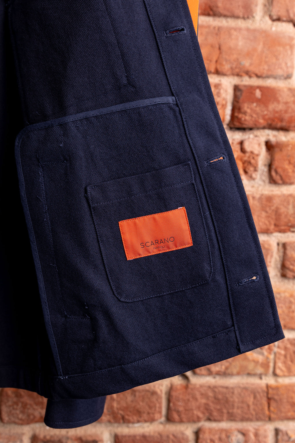 Overjacket Scarano Napoli Navy Cotton Jacket