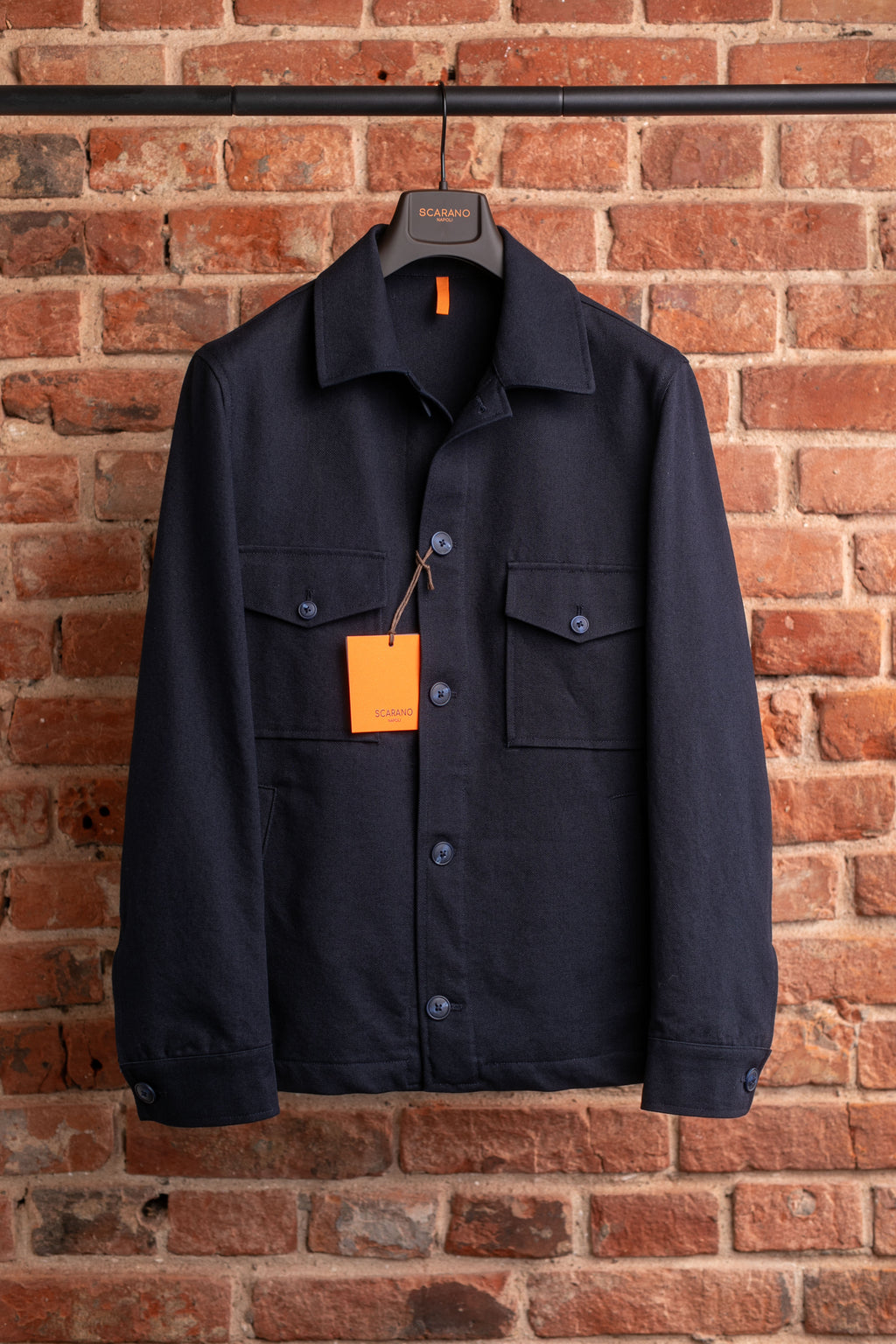 Overjacket Scarano Napoli Navy Cotton Jacket