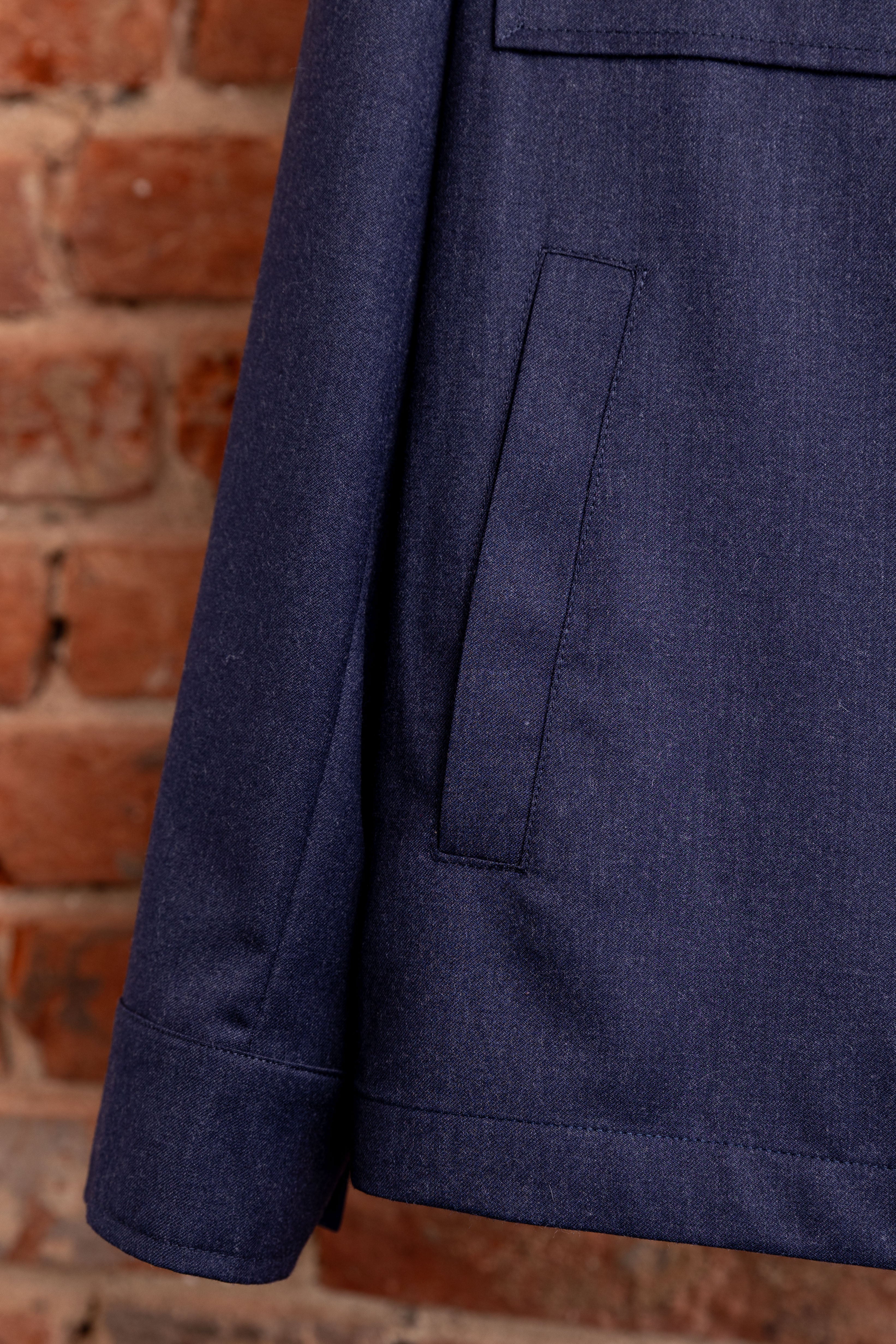 Kurtka Overjacket Scarano Napoli Granatowa Flanela