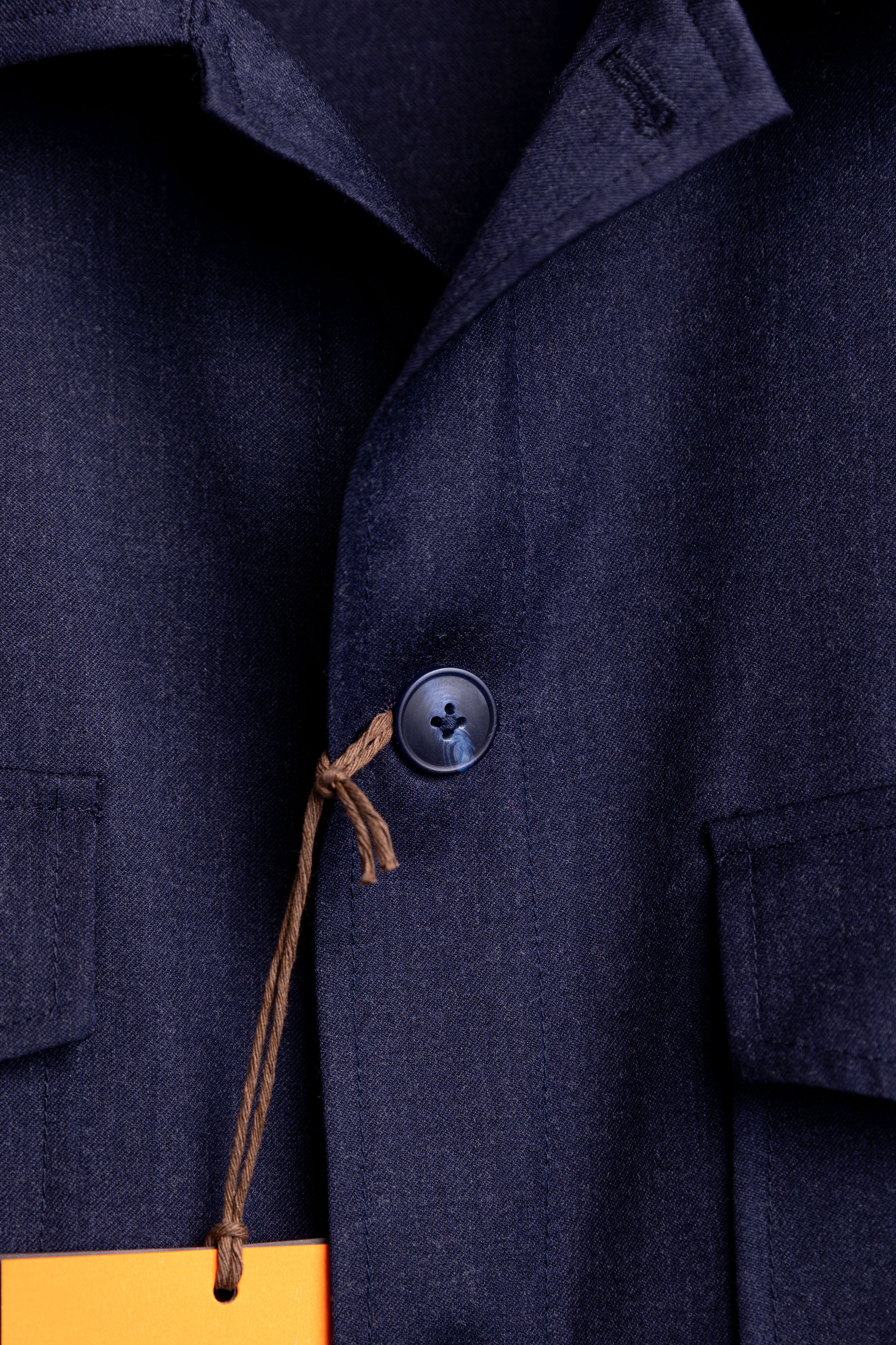 Kurtka Overjacket Scarano Napoli Granatowa Flanela