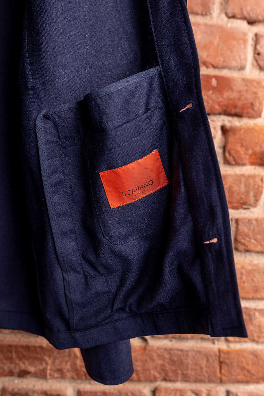 Kurtka Overjacket Scarano Napoli Granatowa Flanela