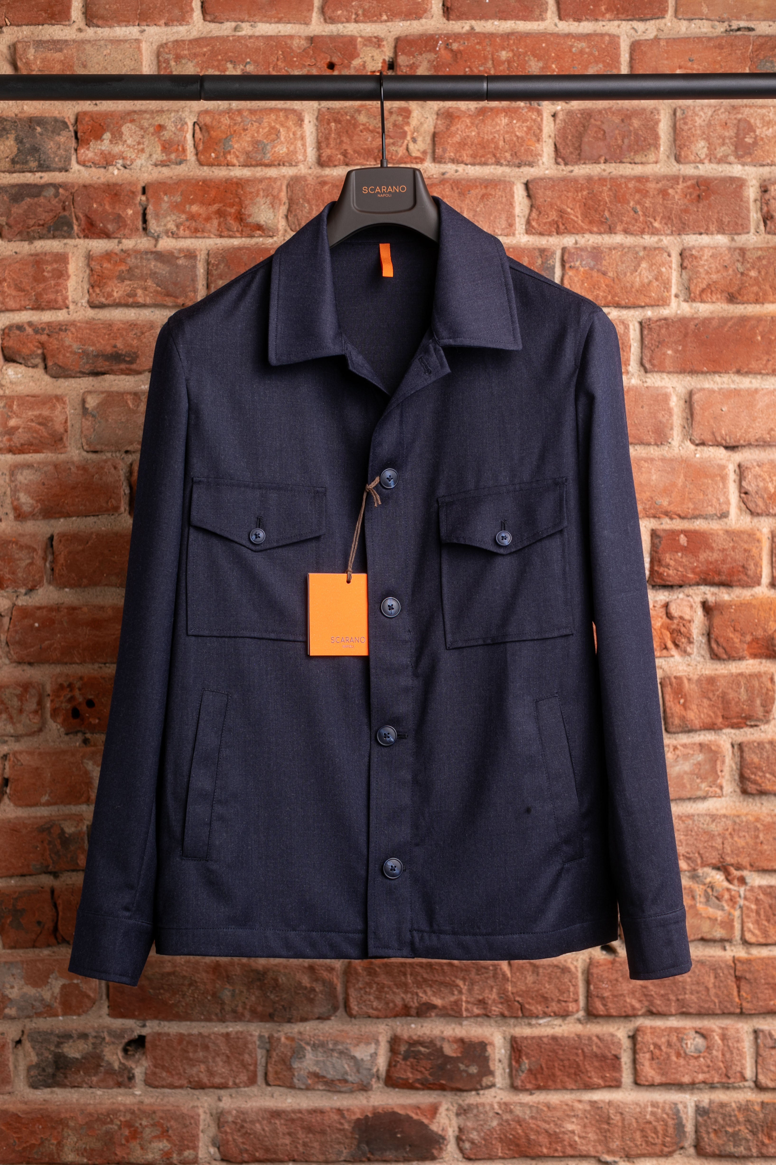 Kurtka Overjacket Scarano Napoli Granatowa Flanela