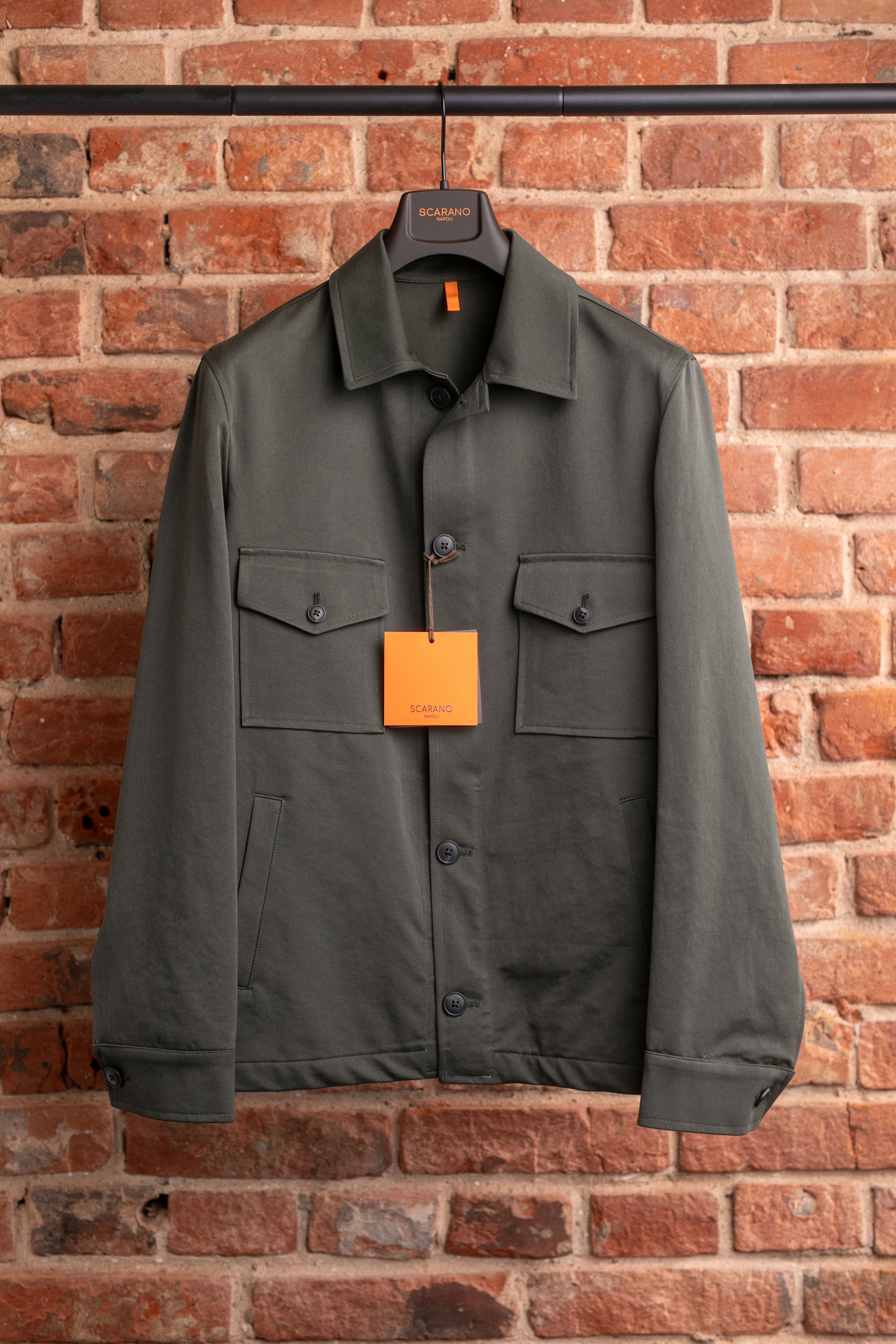 Overjacket Scarano Napoli Khaki Cotton Jacket