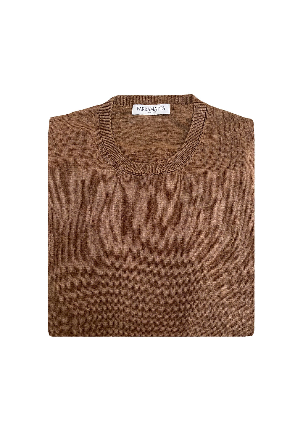 Sweter 100% Organiczny Len Brown – Made in Italy